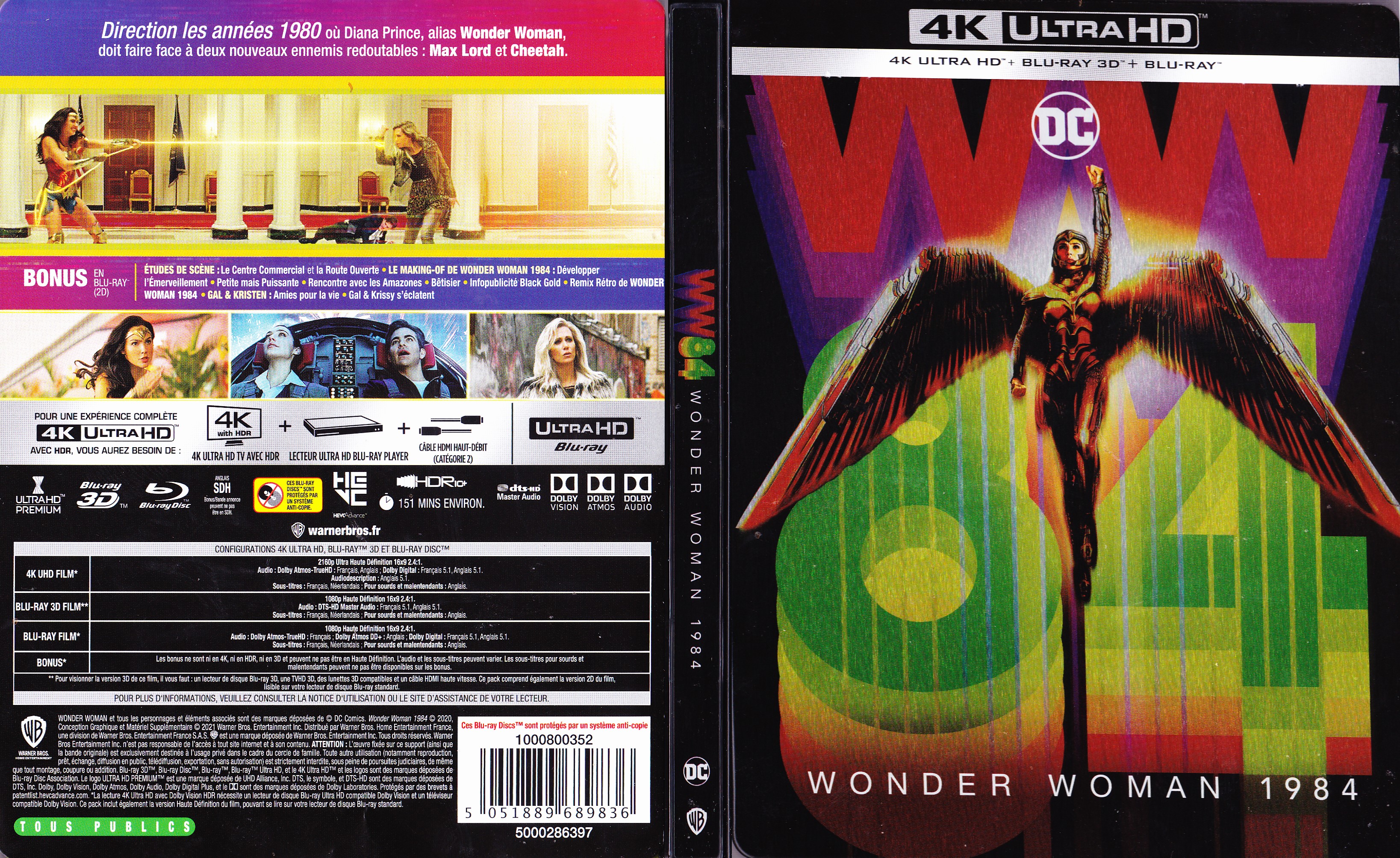 Jaquette DVD Wonder Woman 1984 4K (BLU-RAY)