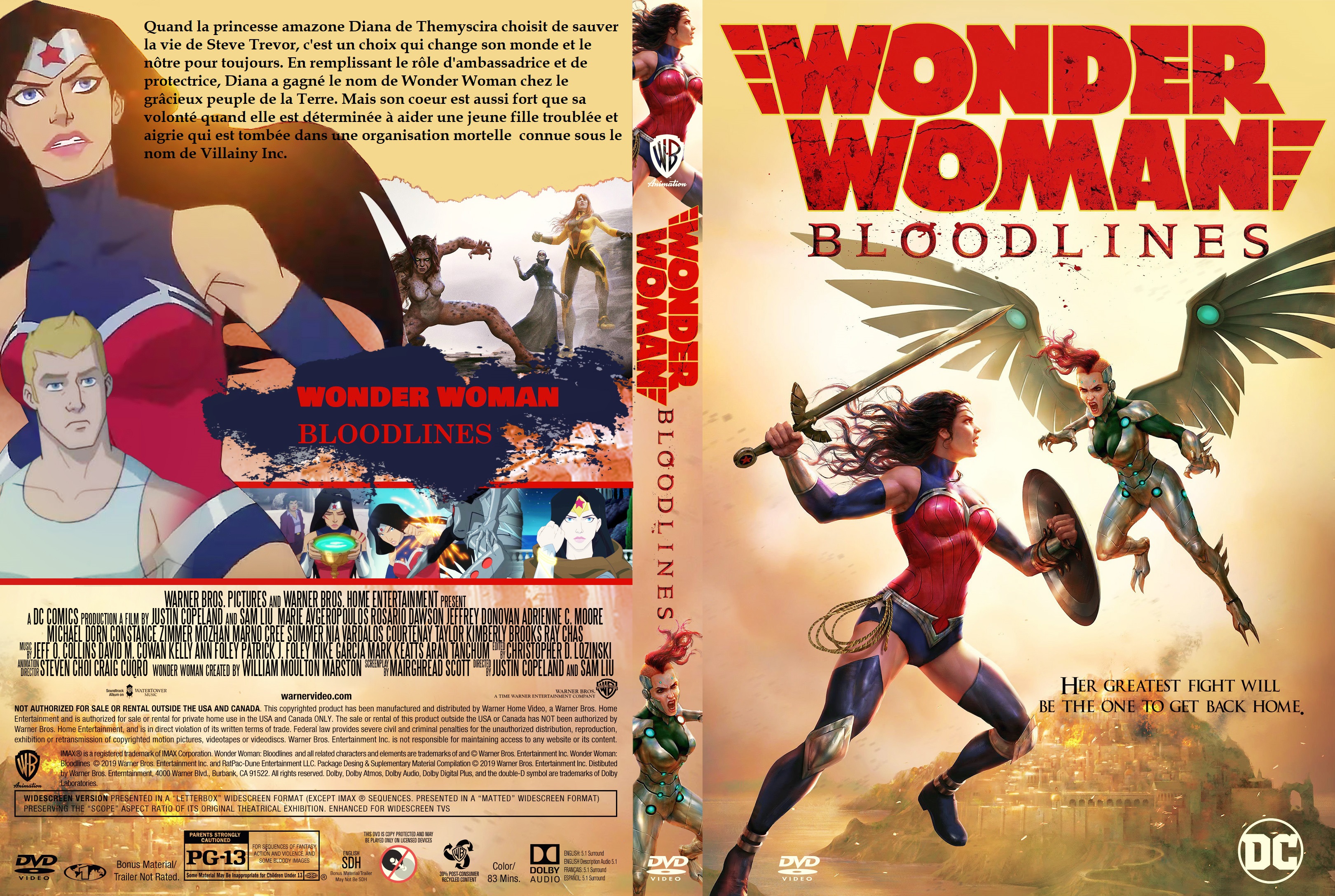 Jaquette DVD Wonder Woman Bloodlines custom