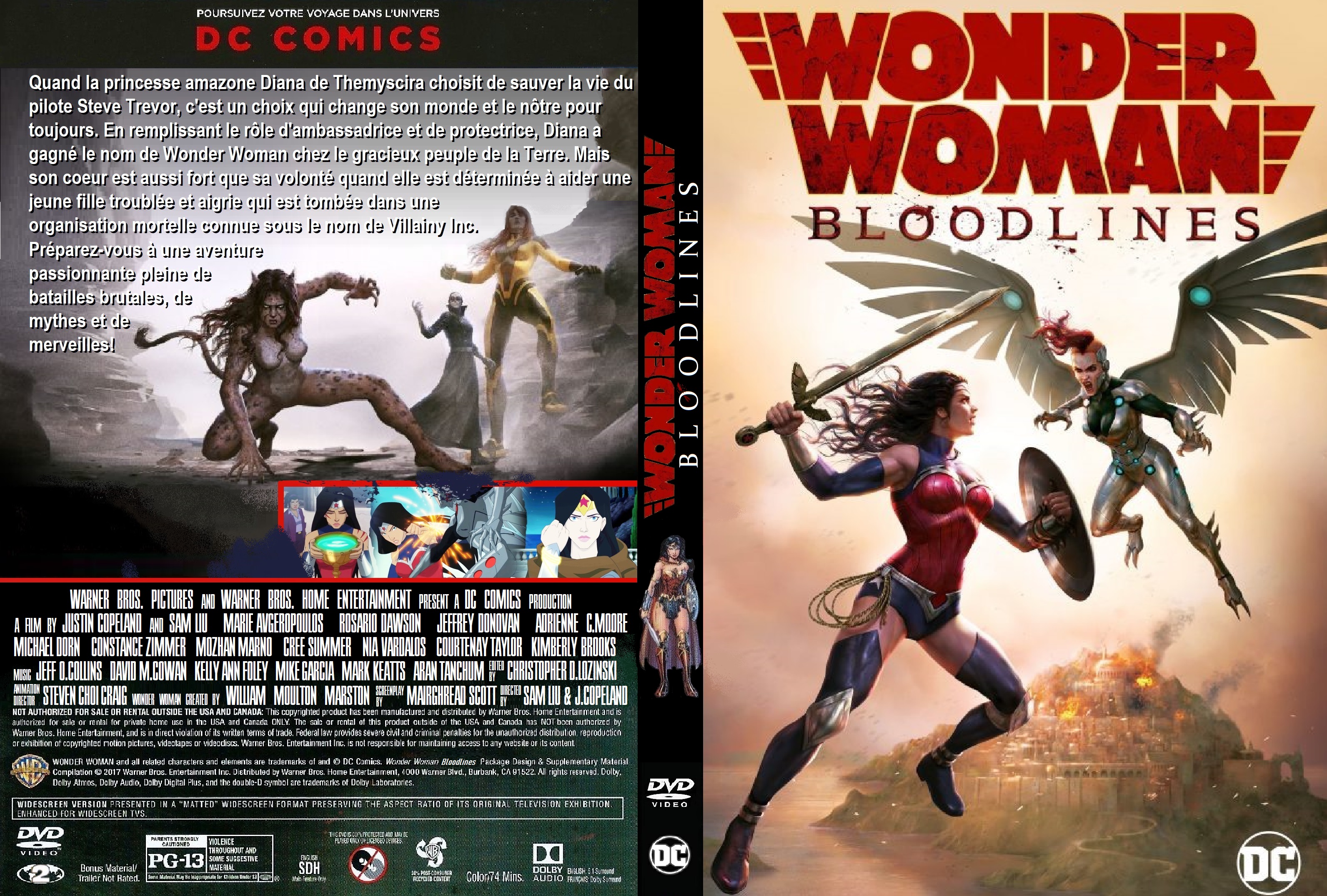 Jaquette DVD Wonder Woman Bloodlines custom v2
