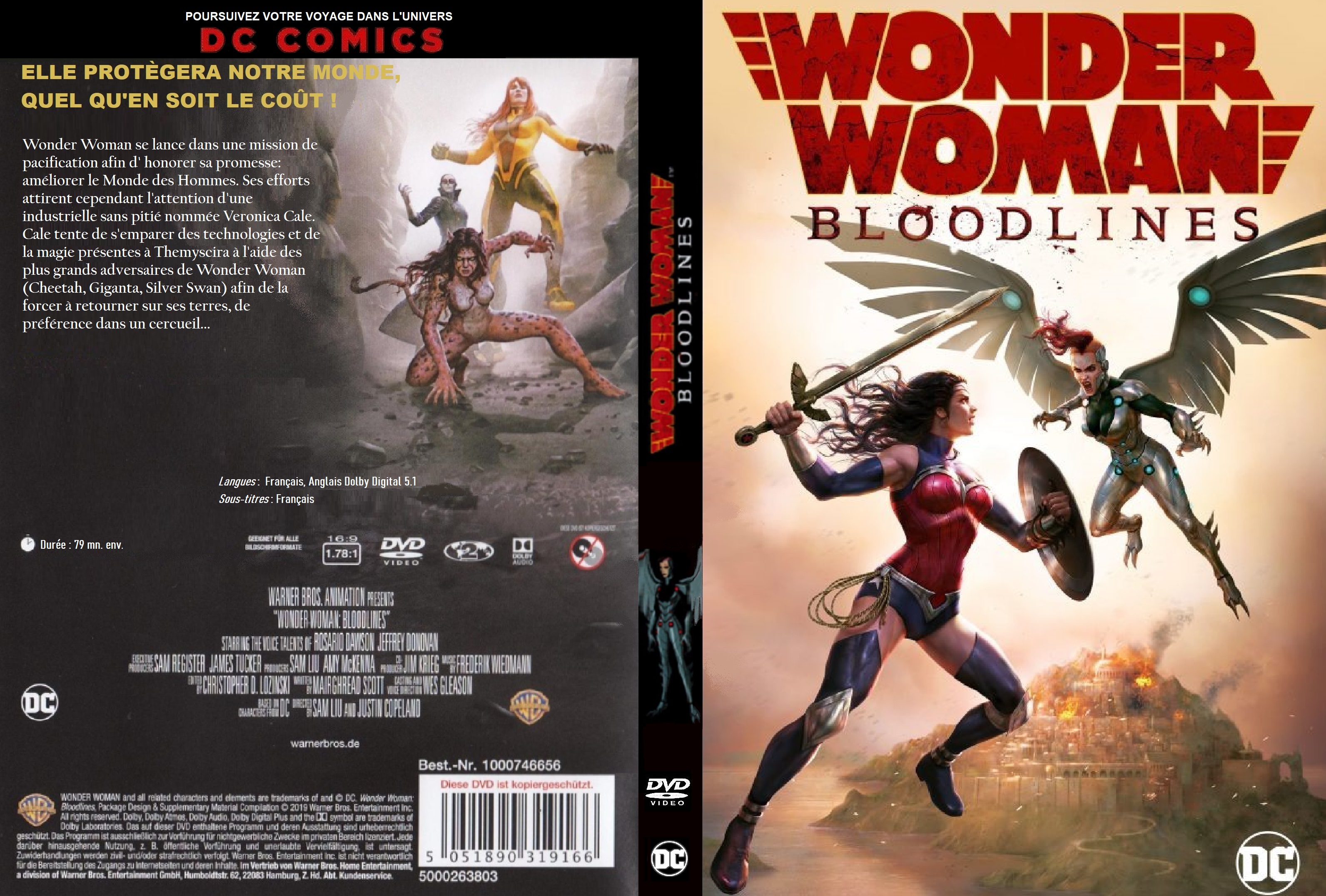 Jaquette DVD Wonder Woman Bloodlines custom v3