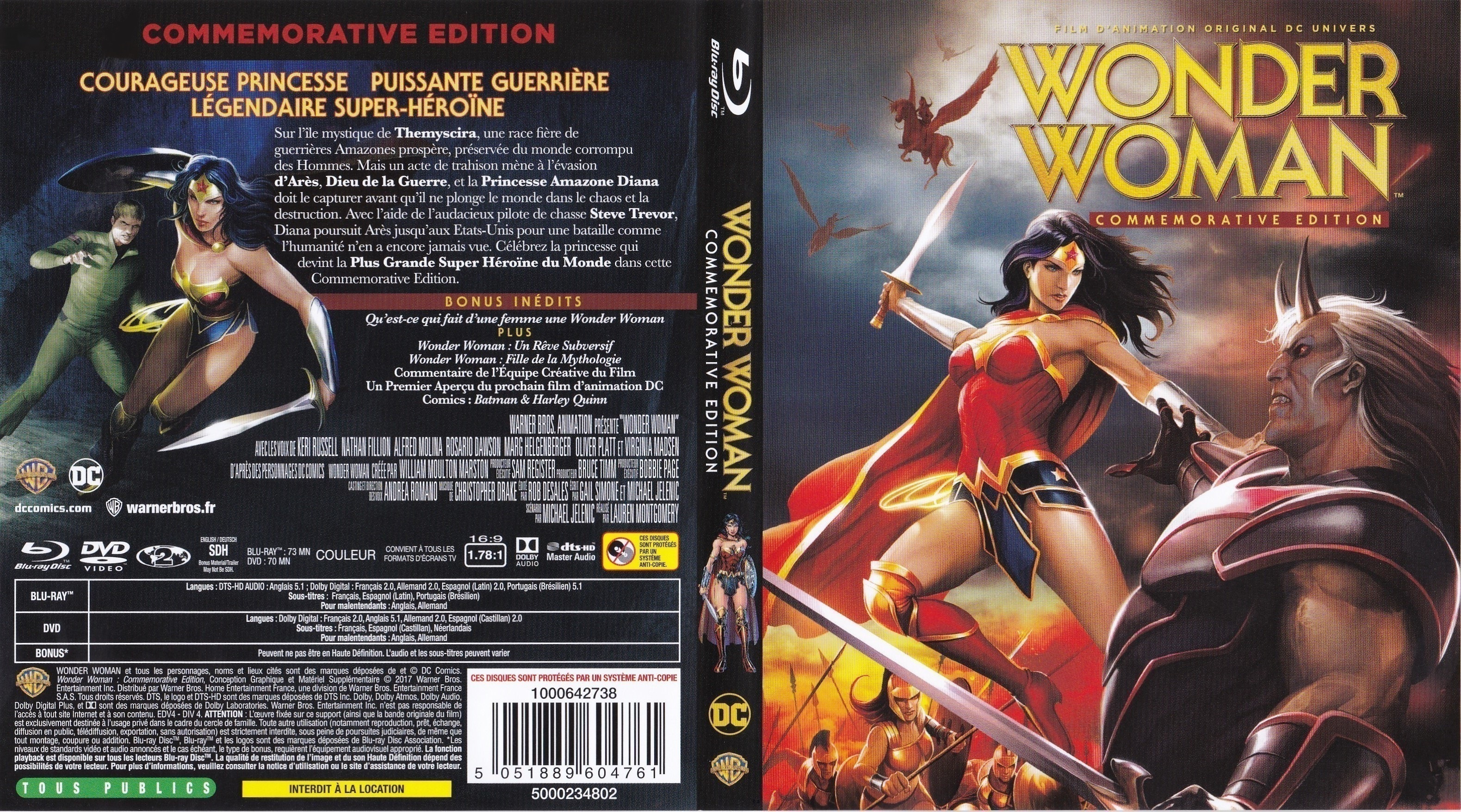 Jaquette DVD Wonder Woman - Commemorative Edtion (BLU-RAY)