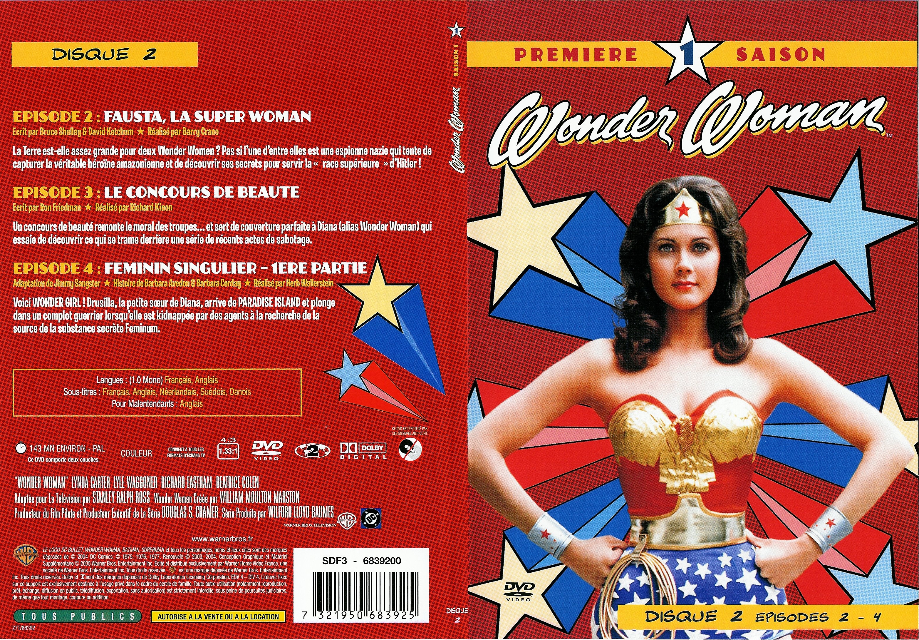 Jaquette DVD Wonder woman Saison 1 DVD 2