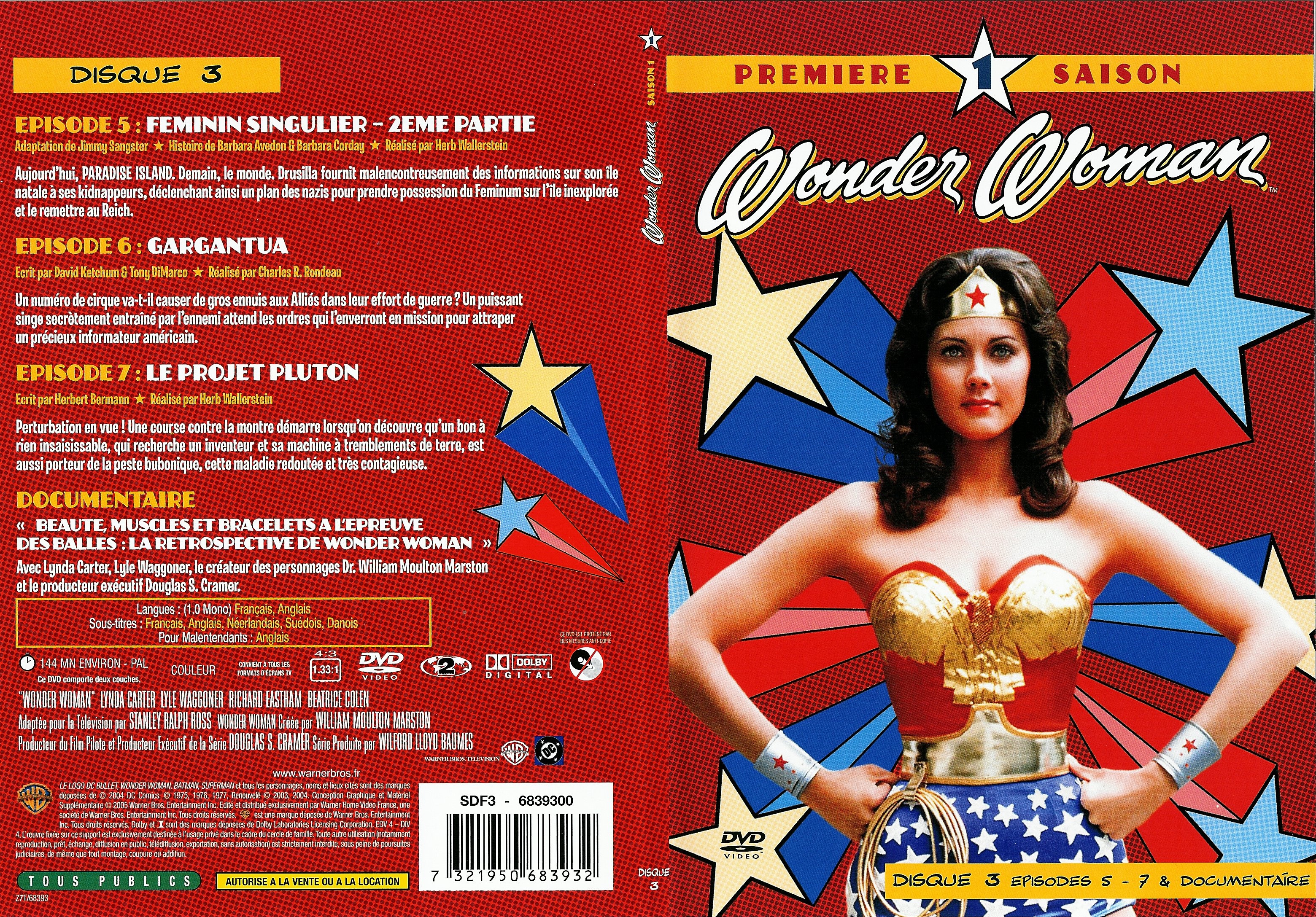 Jaquette DVD Wonder woman Saison 1 DVD 3