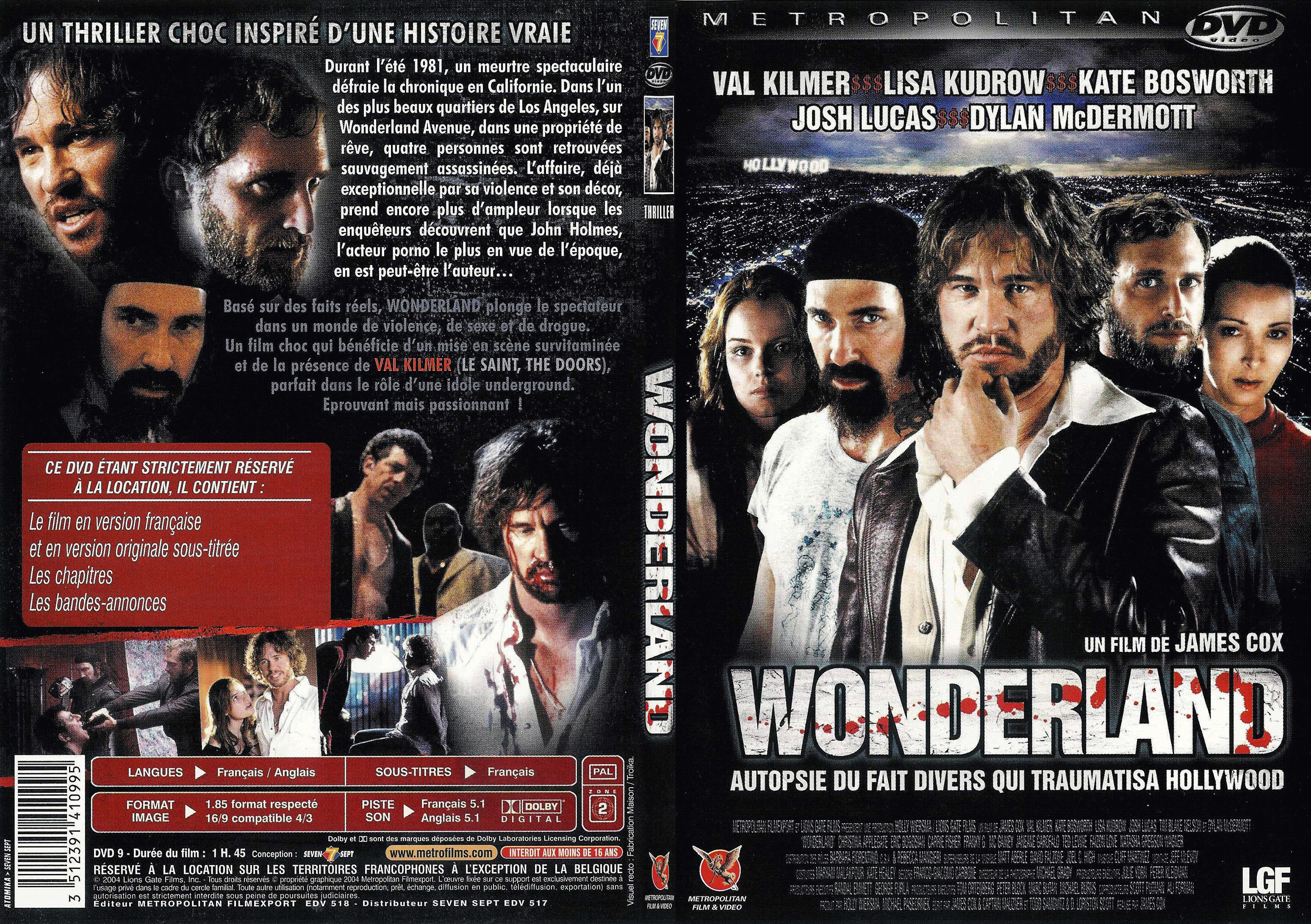 Jaquette DVD Wonderland - SLIM