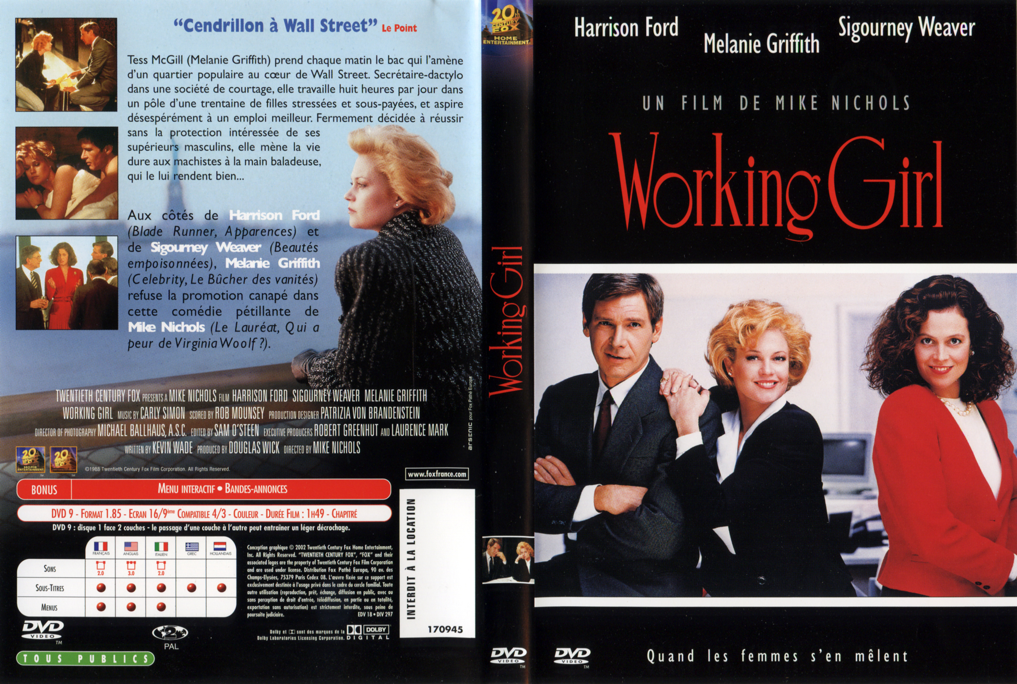 Jaquette DVD Working girl