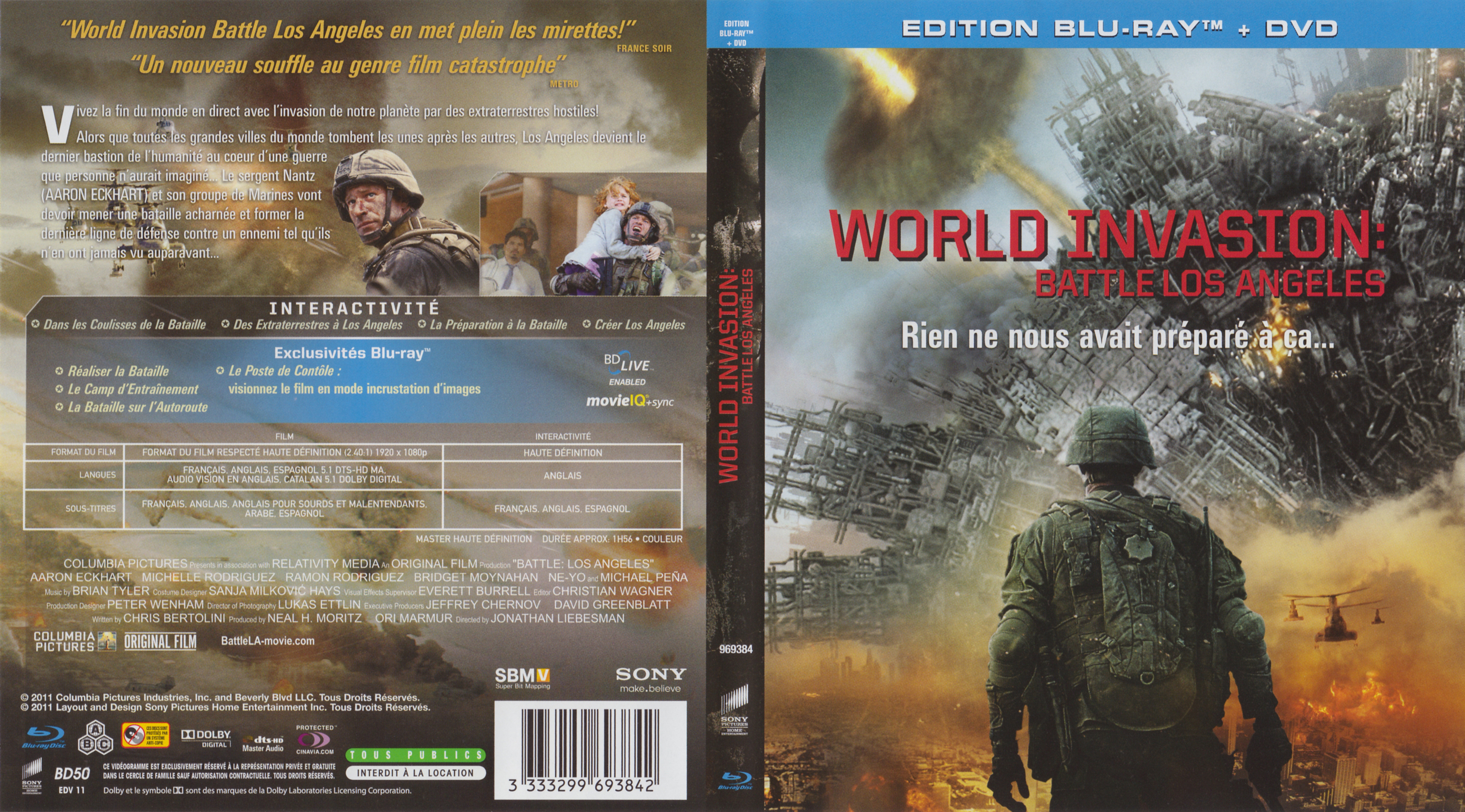 Jaquette DVD World Invasion Battle Los Angeles (BLU-RAY)