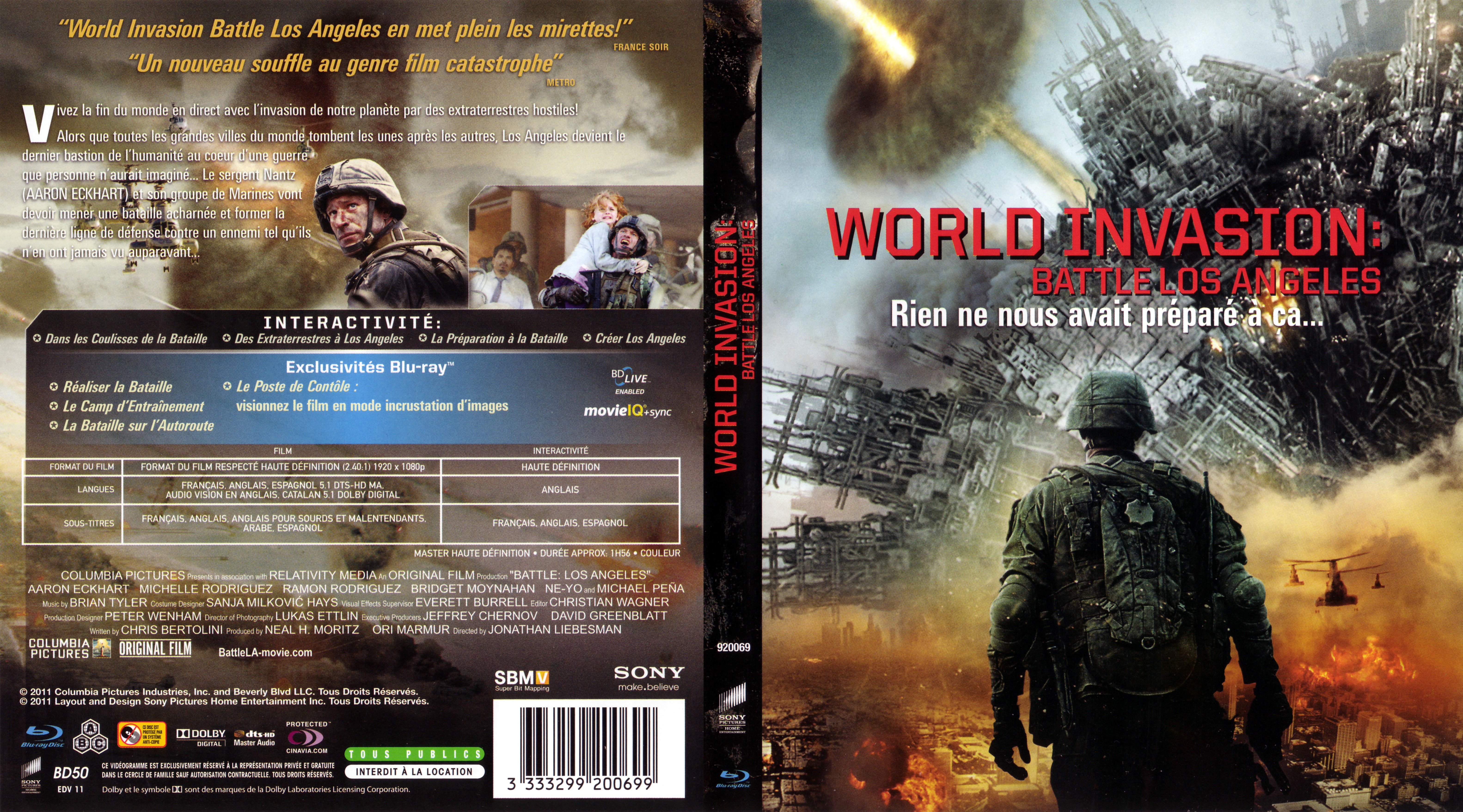 Jaquette DVD World Invasion Battle Los Angeles (BLU-RAY) v2