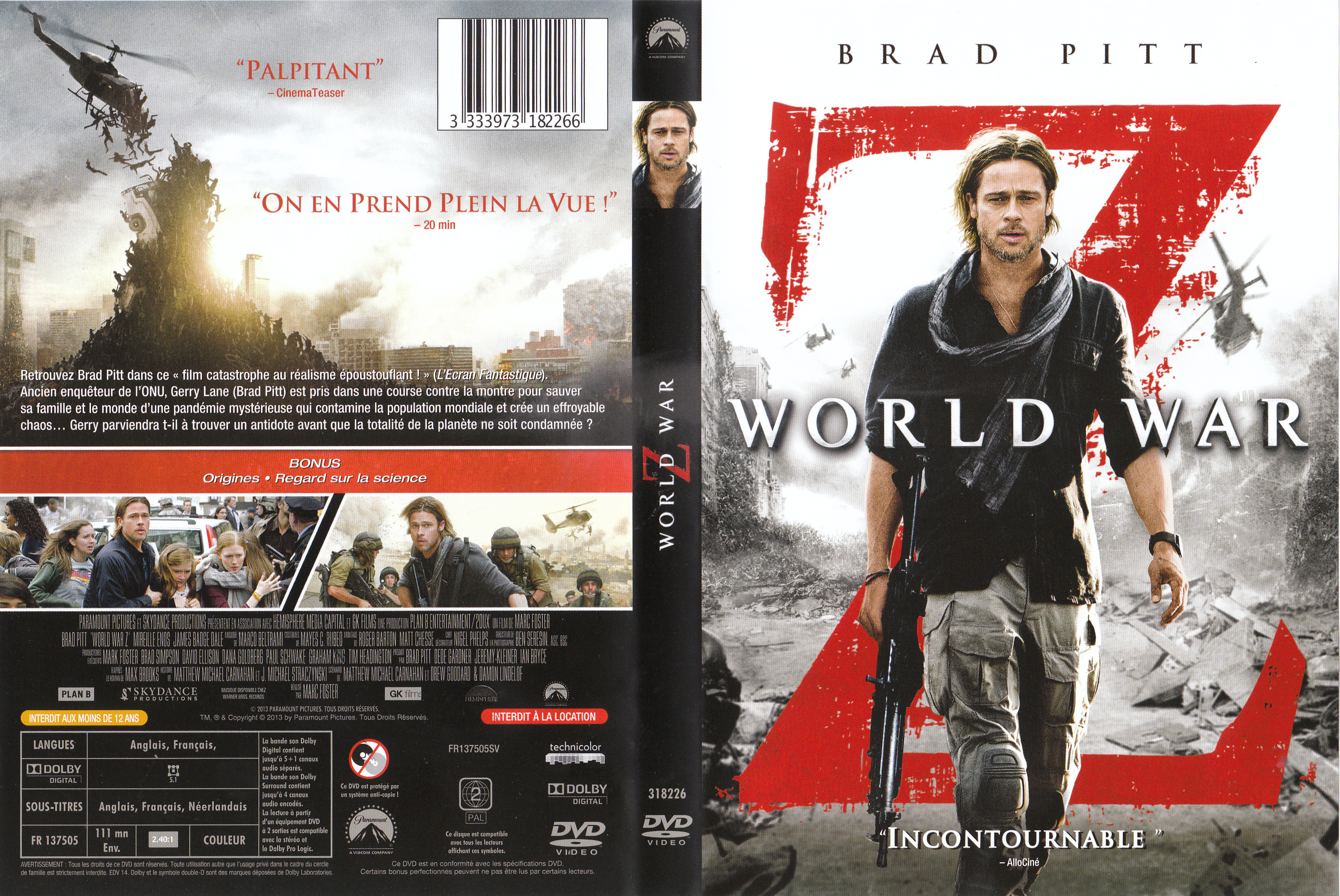 Jaquette DVD World War Z