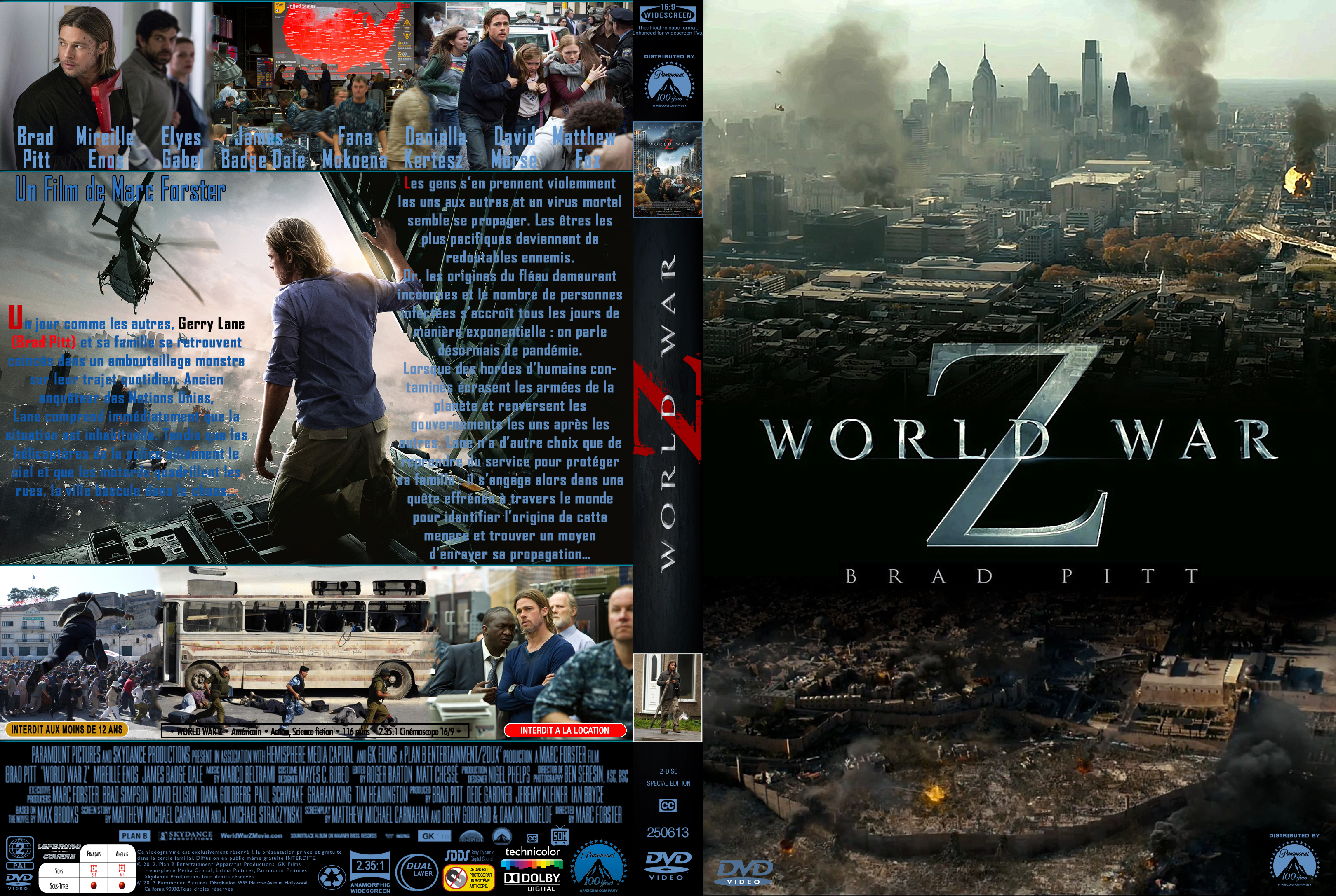 Jaquette DVD World War Z custom