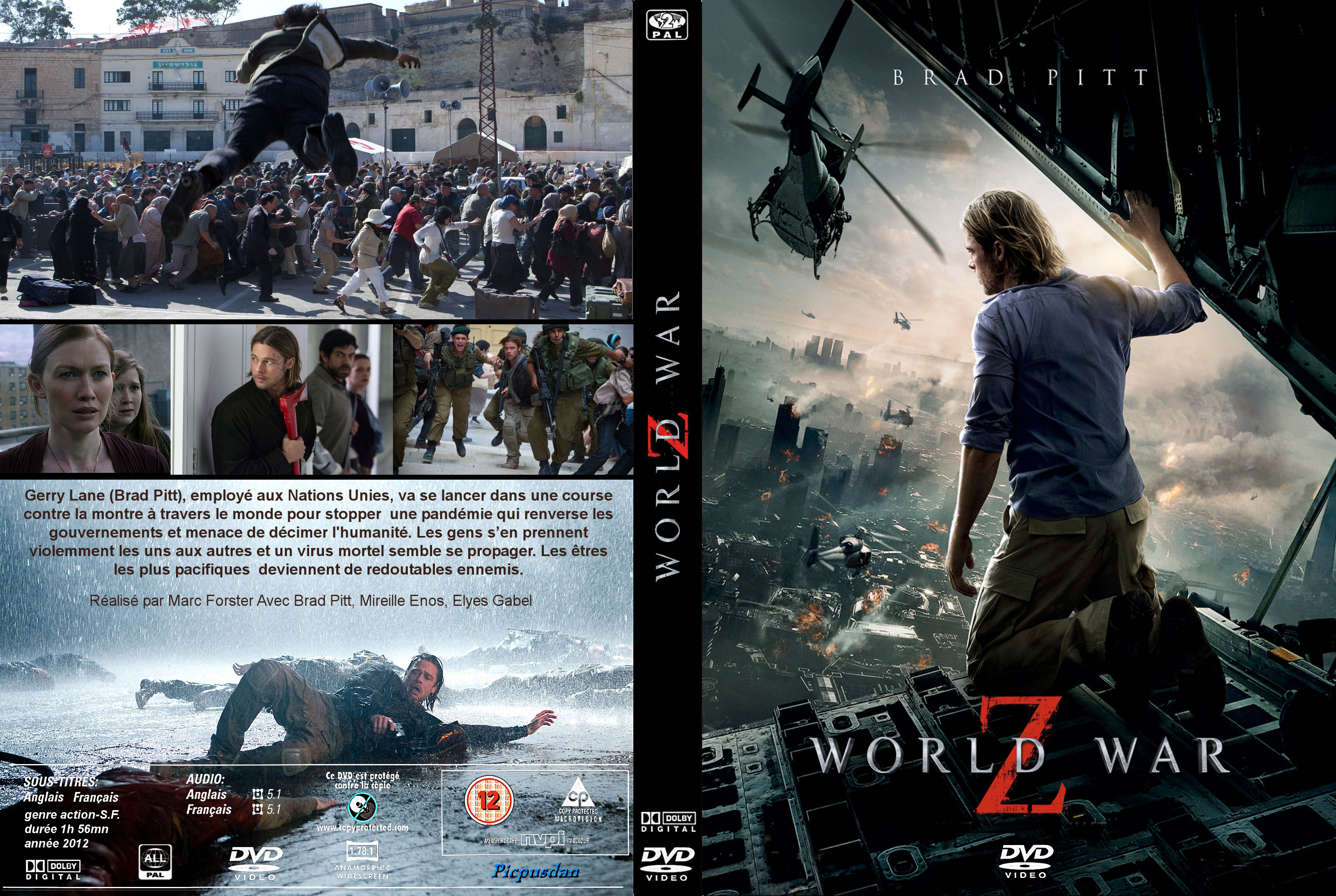 Jaquette DVD World War Z custom v2