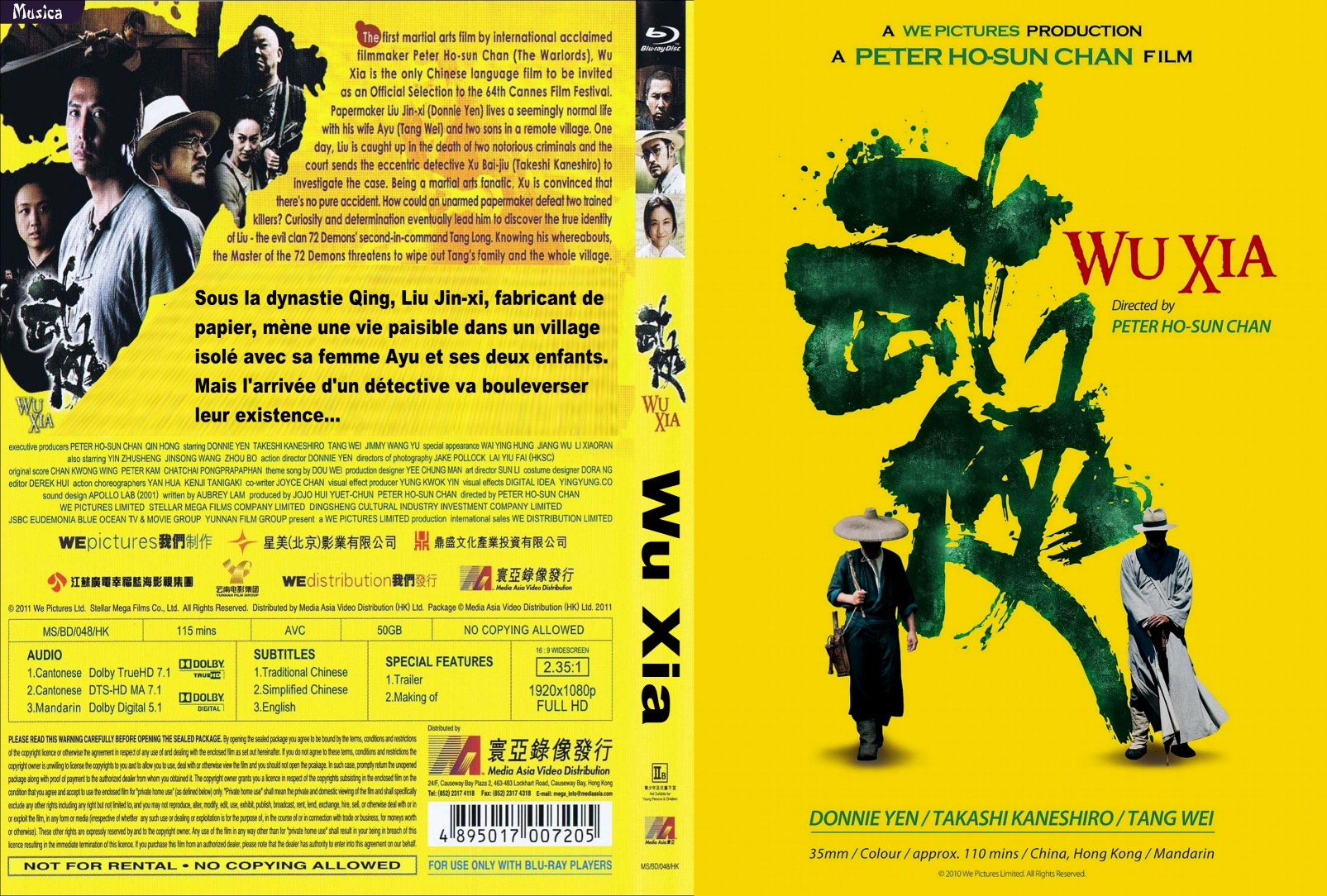 Jaquette DVD Wu Xia custom