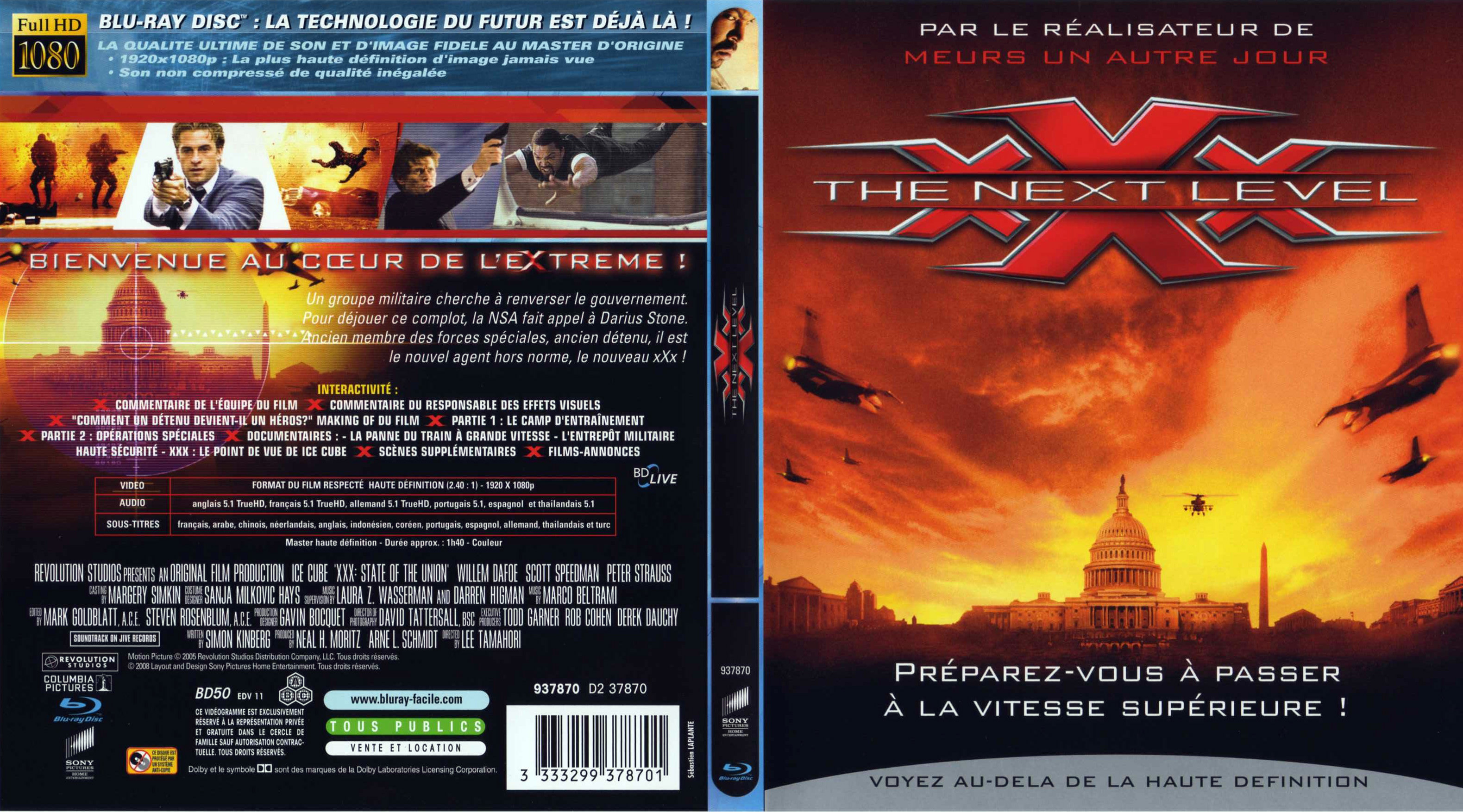 Jaquette DVD XXX 2 (BLU-RAY)