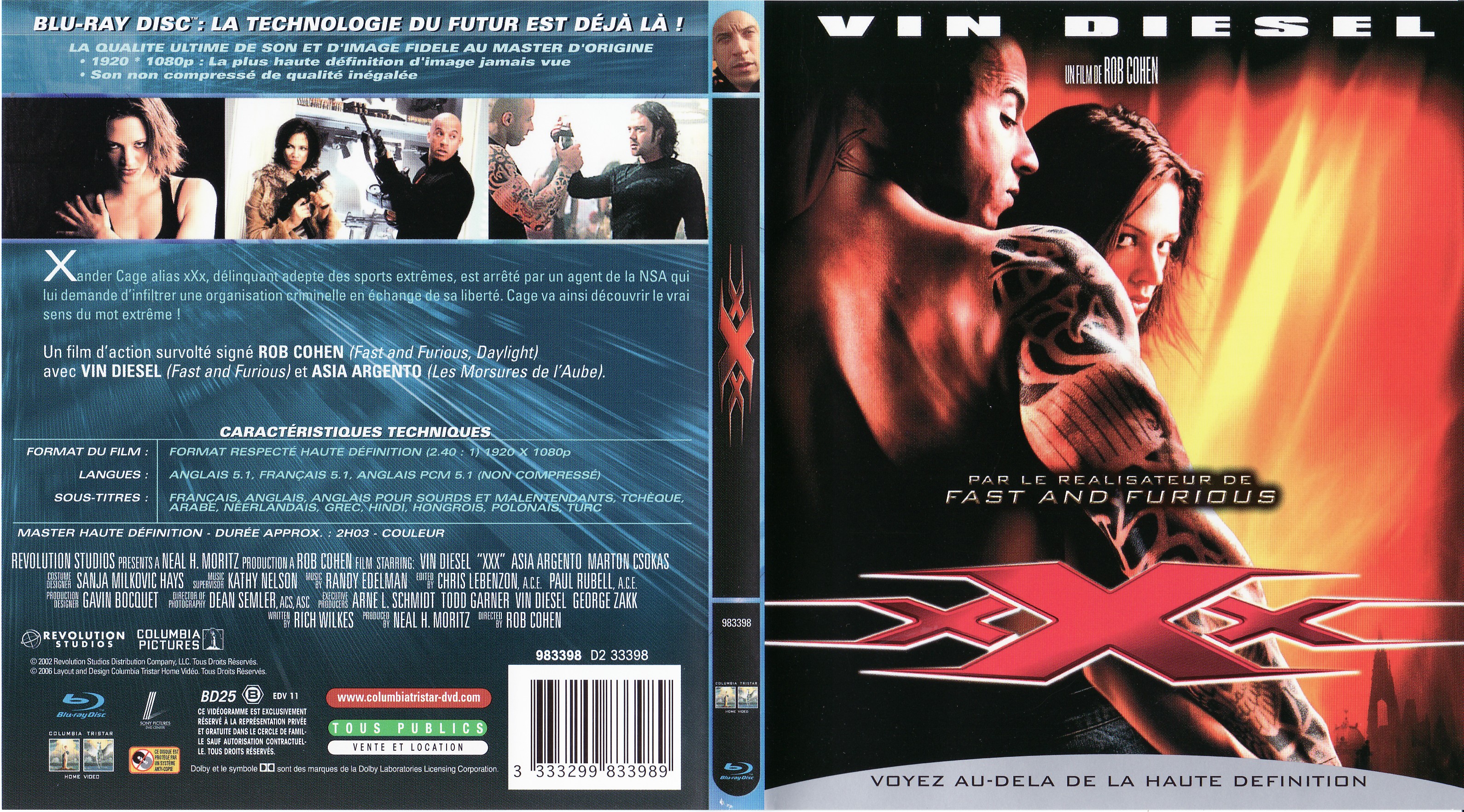 Jaquette DVD XXX (BLU-RAY)