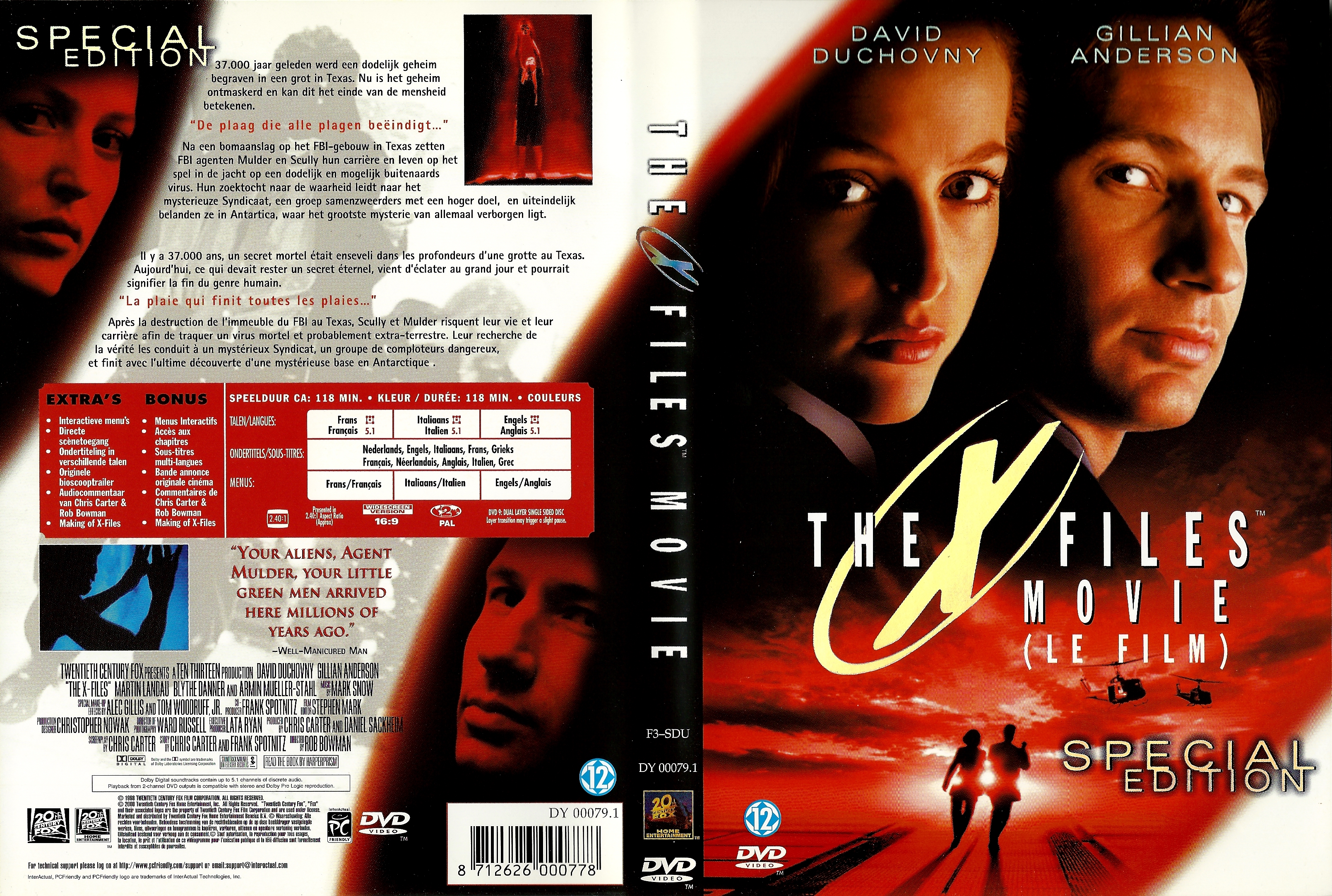 Jaquette DVD X Files Le film v3