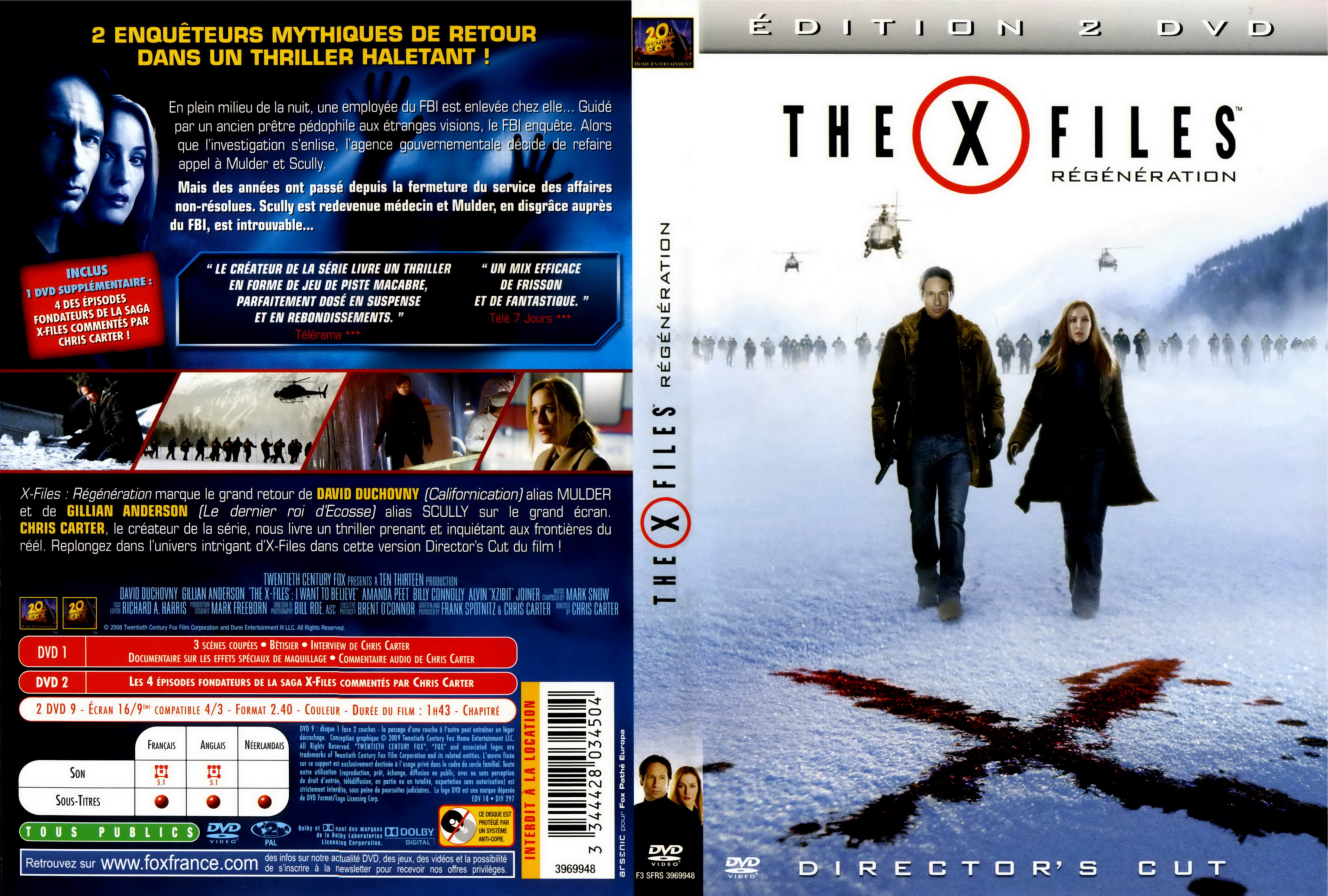 Jaquette DVD X Files - Rgnration v2