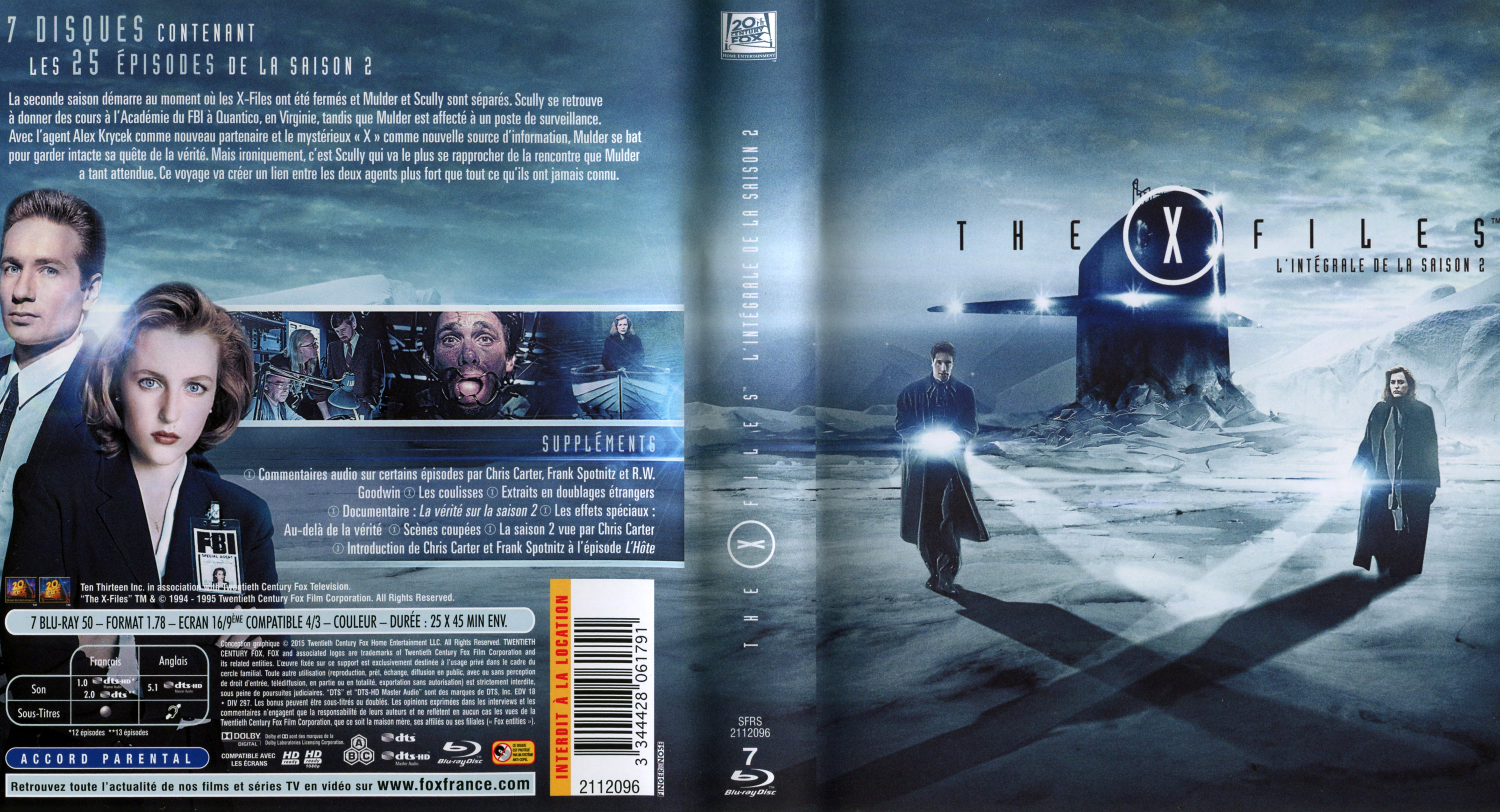 Jaquette DVD X Files saison 2 (BLU-RAY)