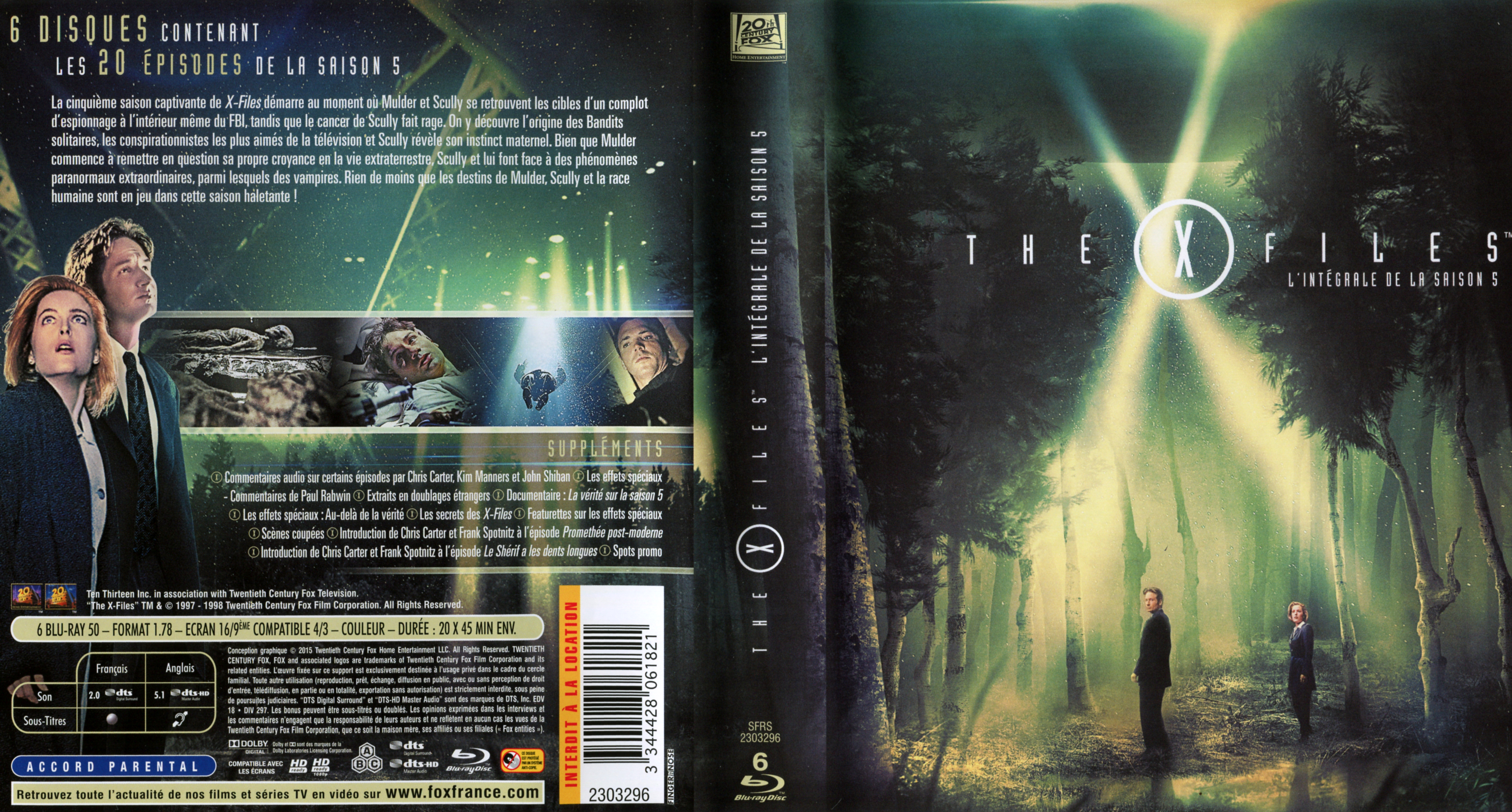 Jaquette DVD X Files saison 5 (BLU-RAY)