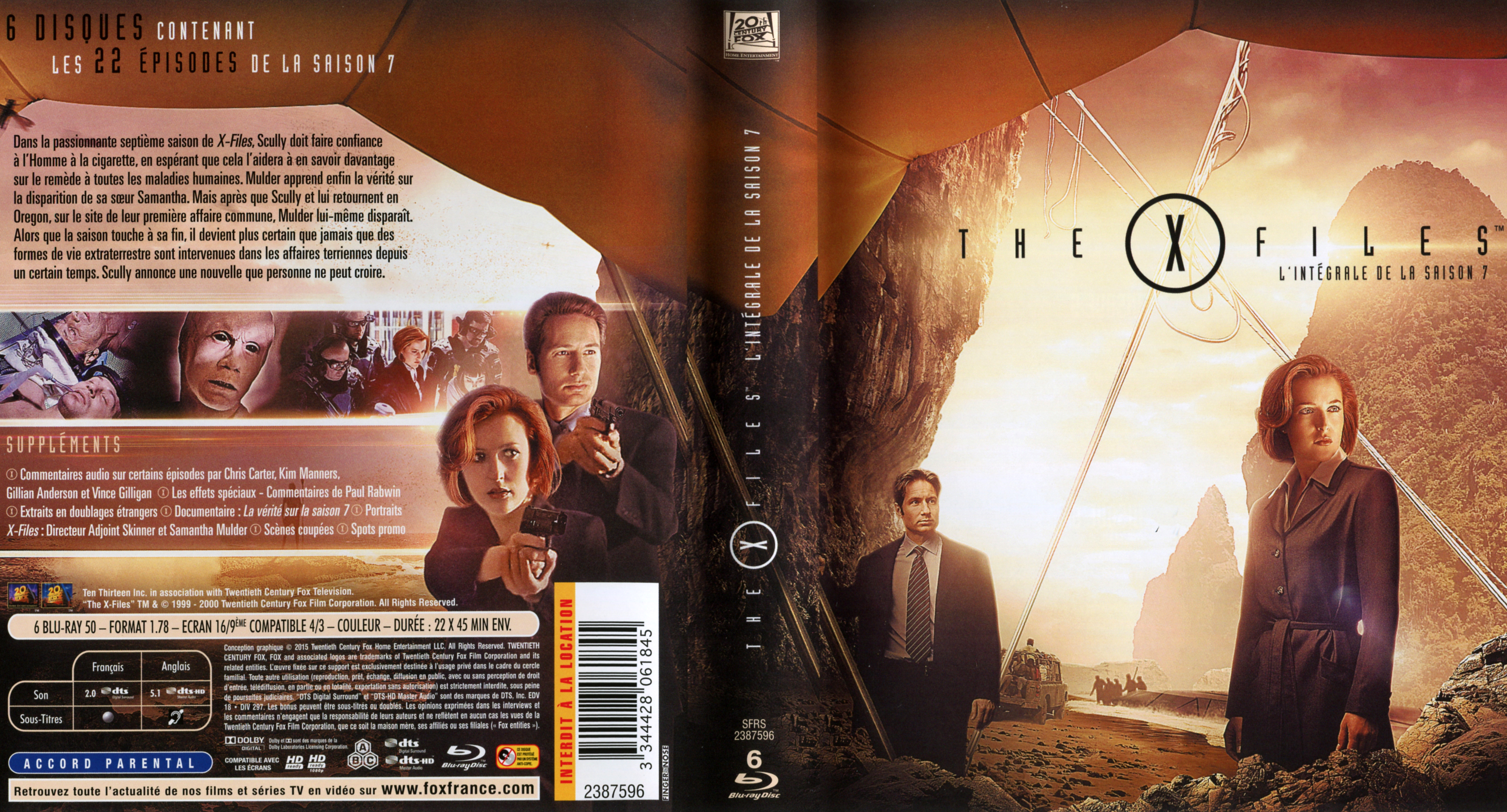 Jaquette DVD X Files saison 7 (BLU-RAY)