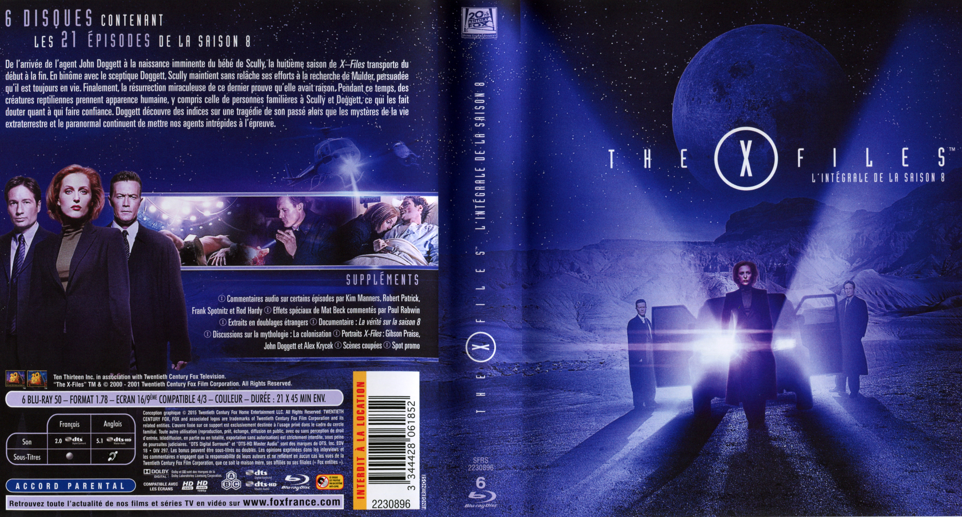 Jaquette DVD X Files saison 8 (BLU-RAY)