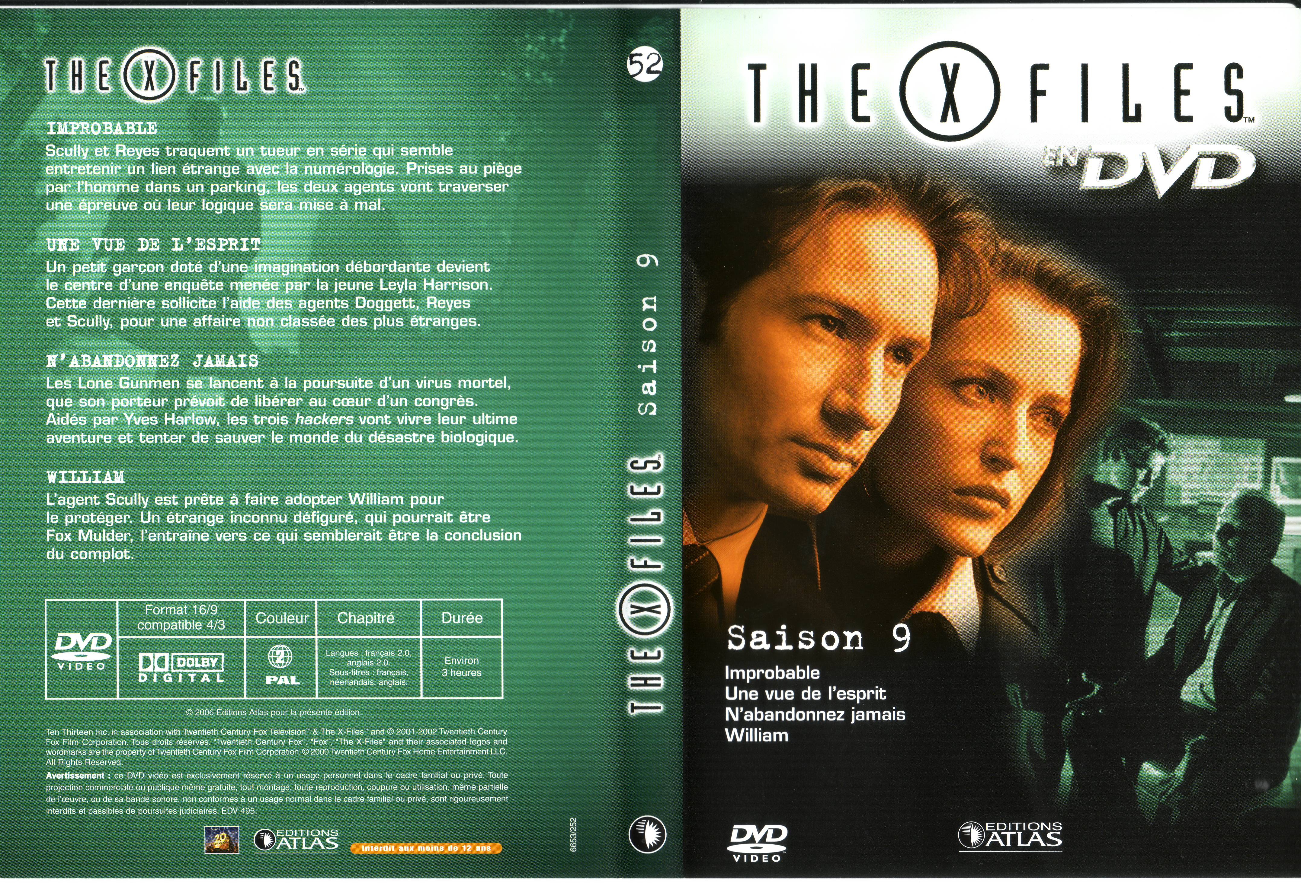 Jaquette DVD X Files saison 9 DVD 52