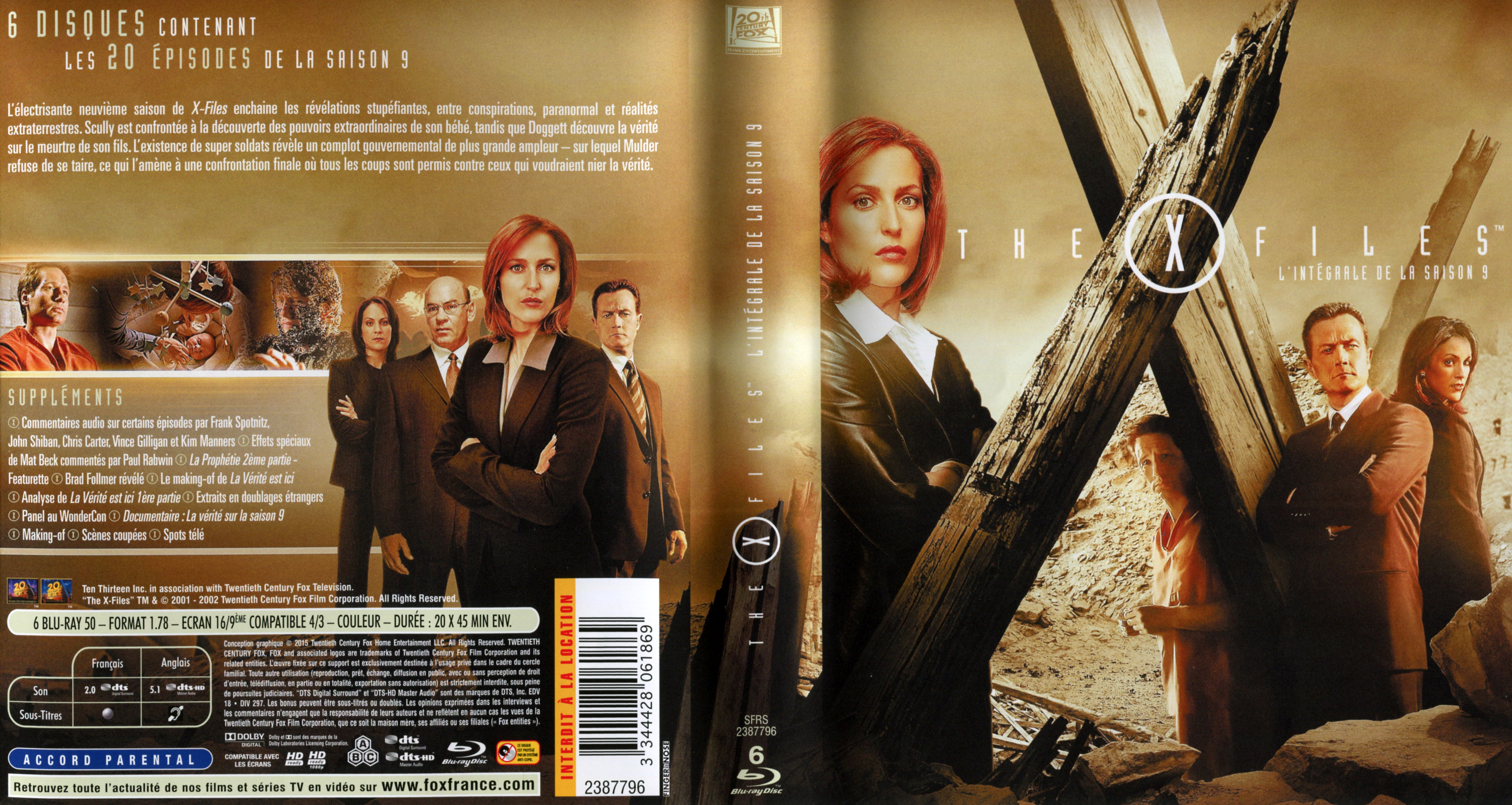 Jaquette DVD X Files saison 9 (BLU-RAY)