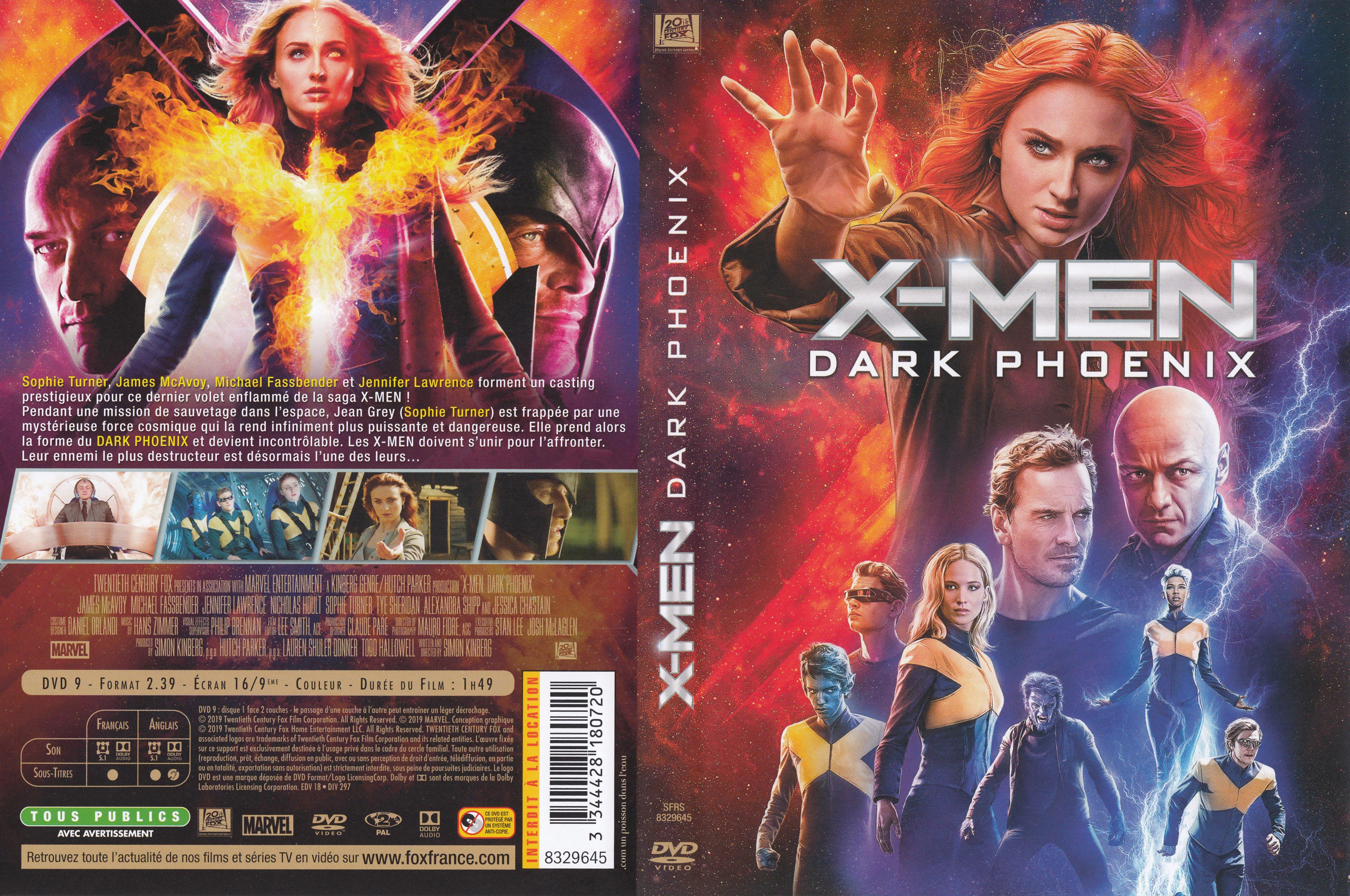 Jaquette DVD X-Men Dark Phoenix