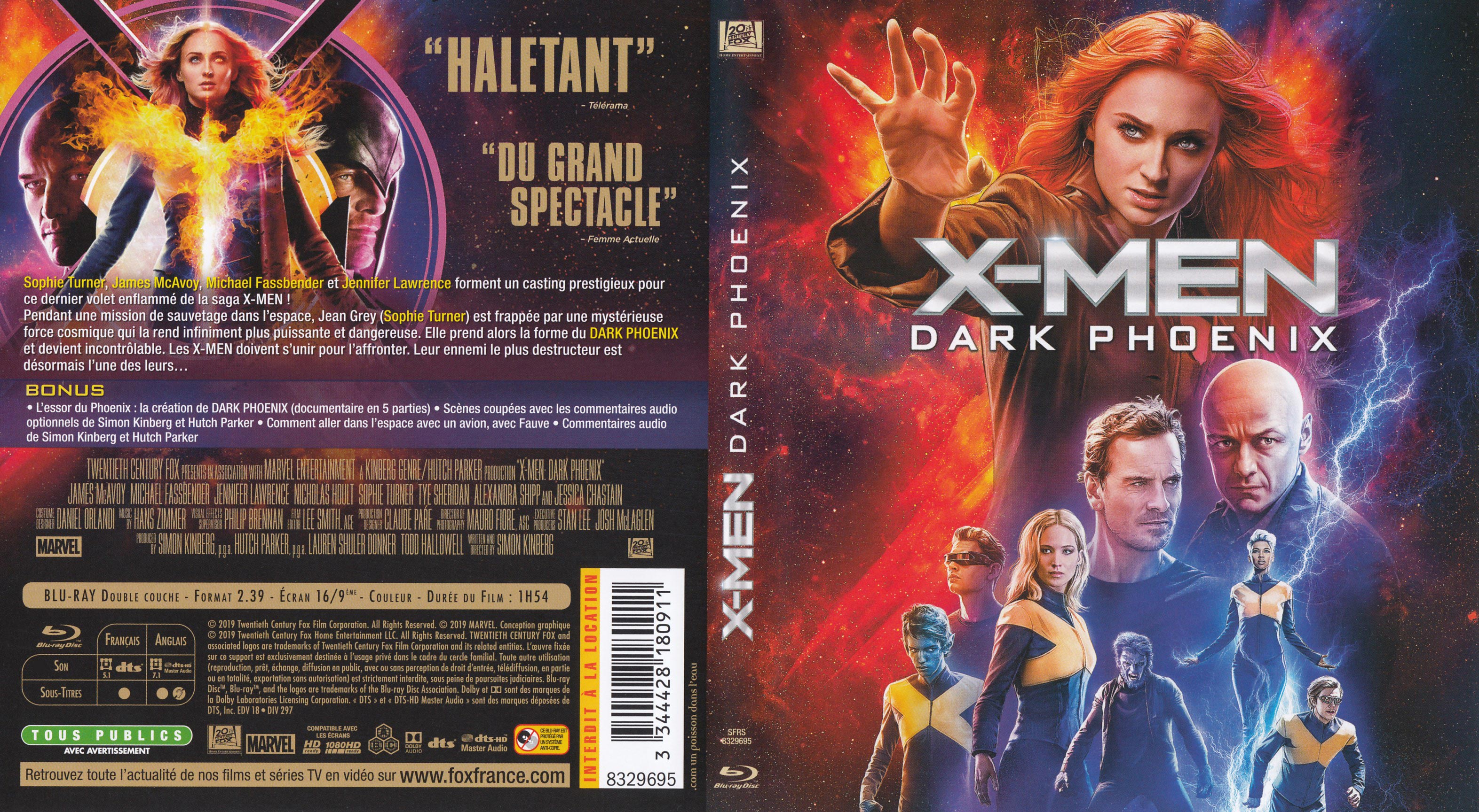 Jaquette DVD X-Men Dark Phoenix (BLU-RAY)