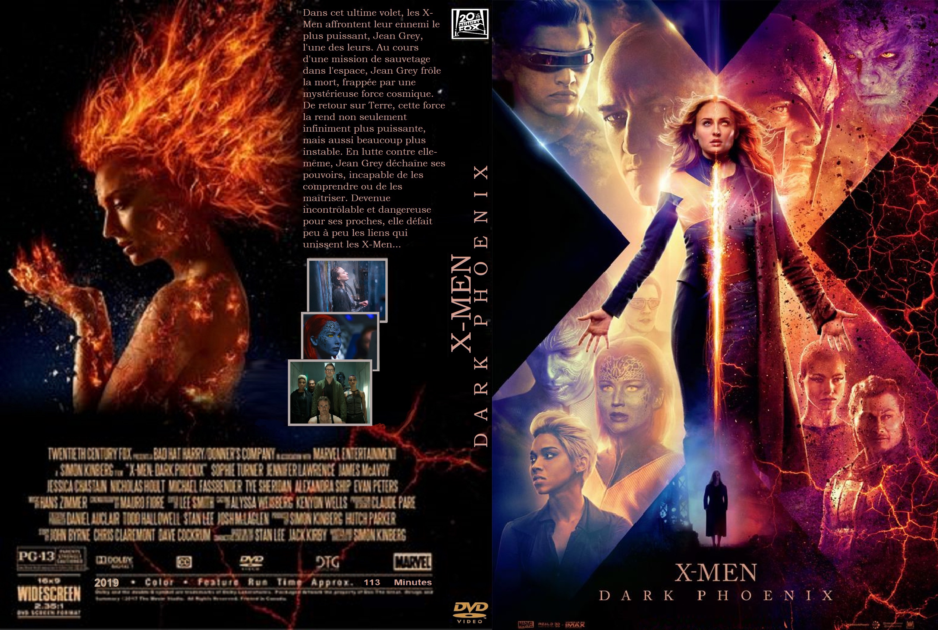 Jaquette DVD X-Men Dark Phoenix custom v2