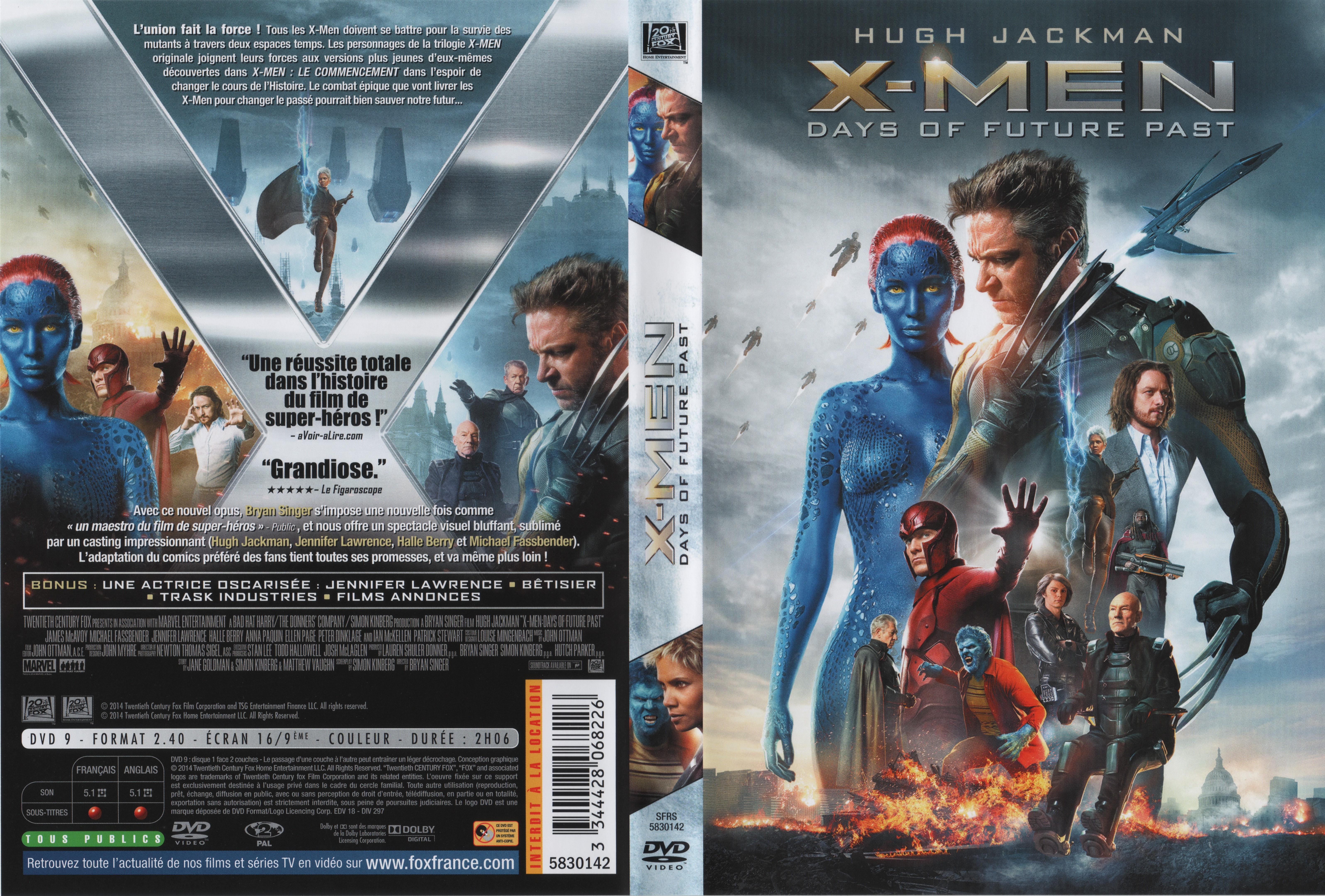 Jaquette DVD X-Men: Days of Future Past