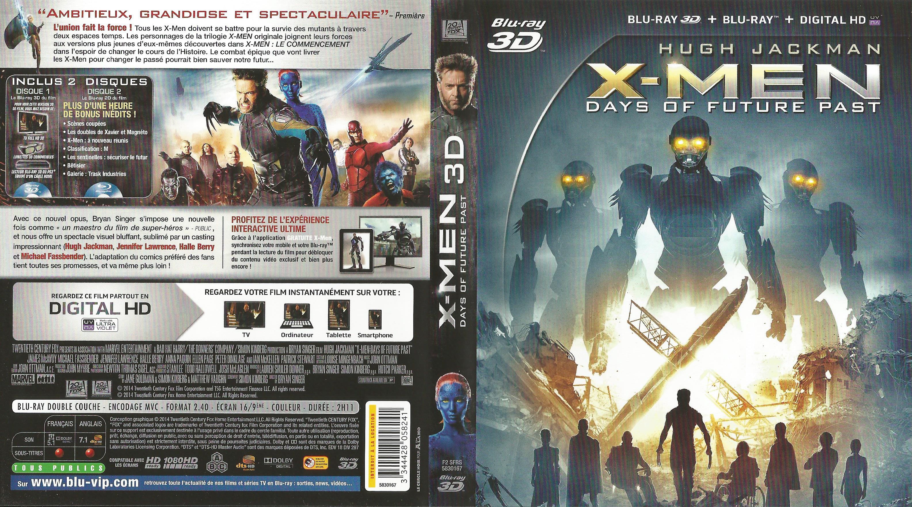 Jaquette DVD X-Men: Days of Future Past 3D (BLU-RAY)