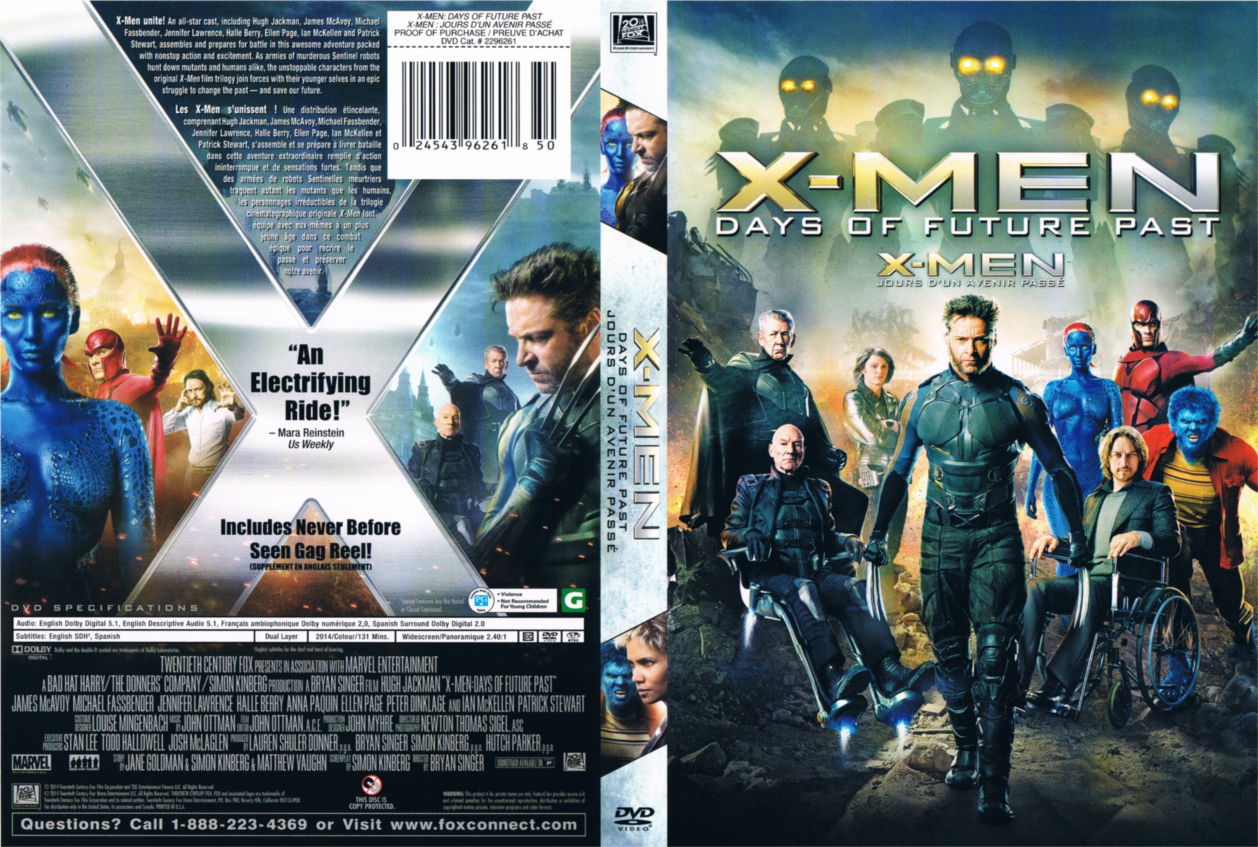 Jaquette DVD X-Men: Days of Future Past - X-men Jours d