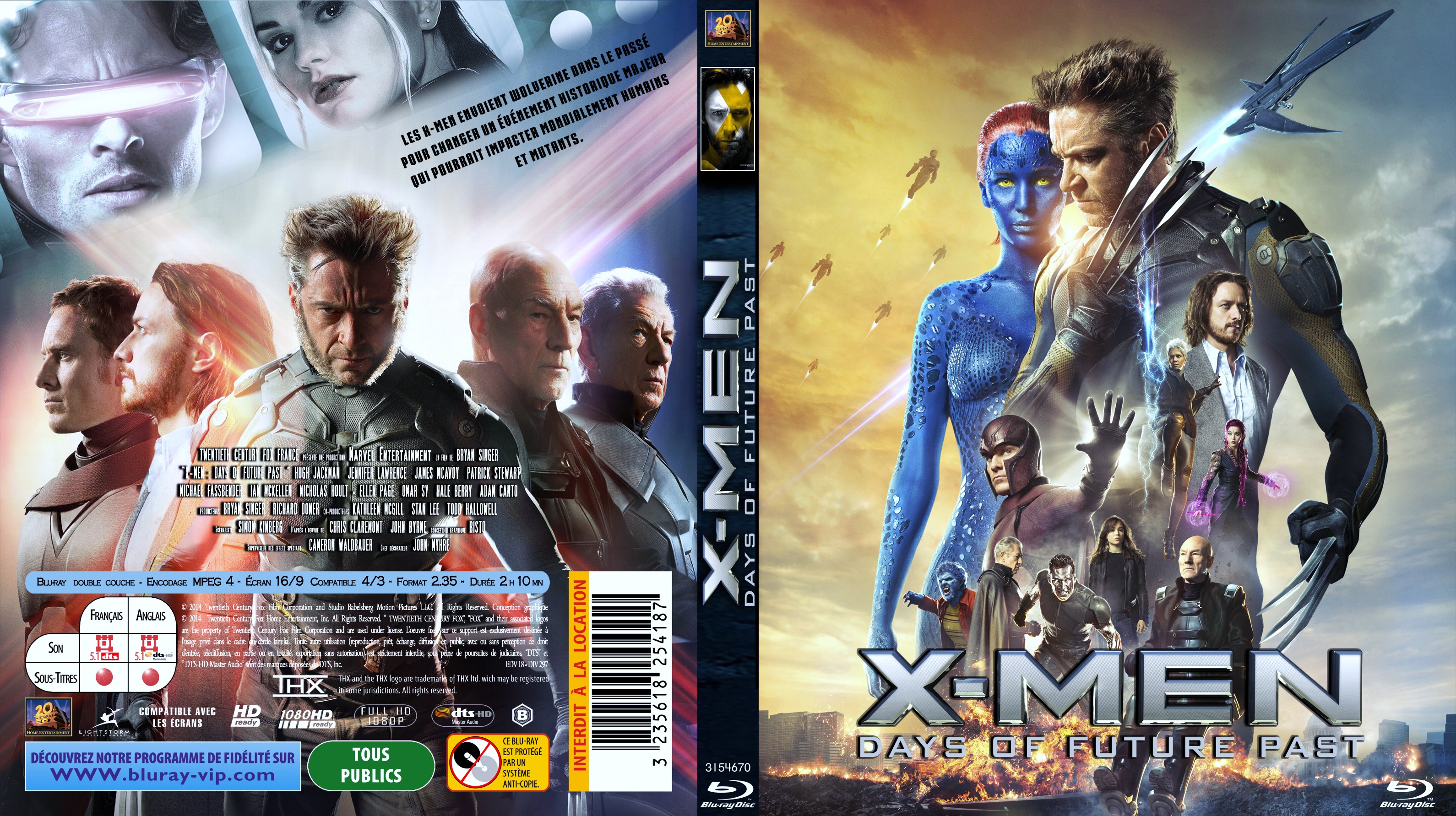 Jaquette DVD X-Men: Days of Future Past custom (BLU-RAY)