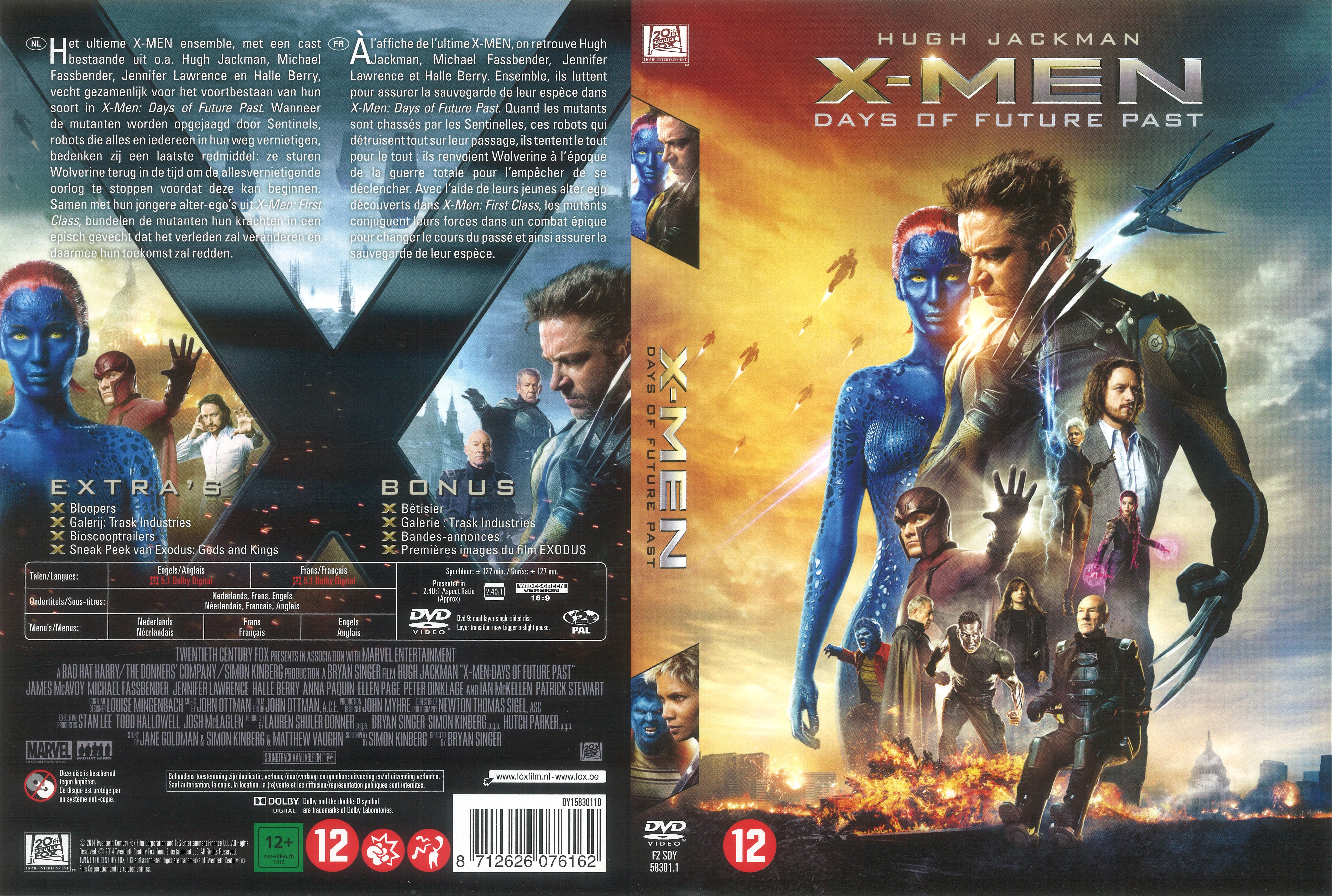 Jaquette DVD X-Men: Days of Future Past v2