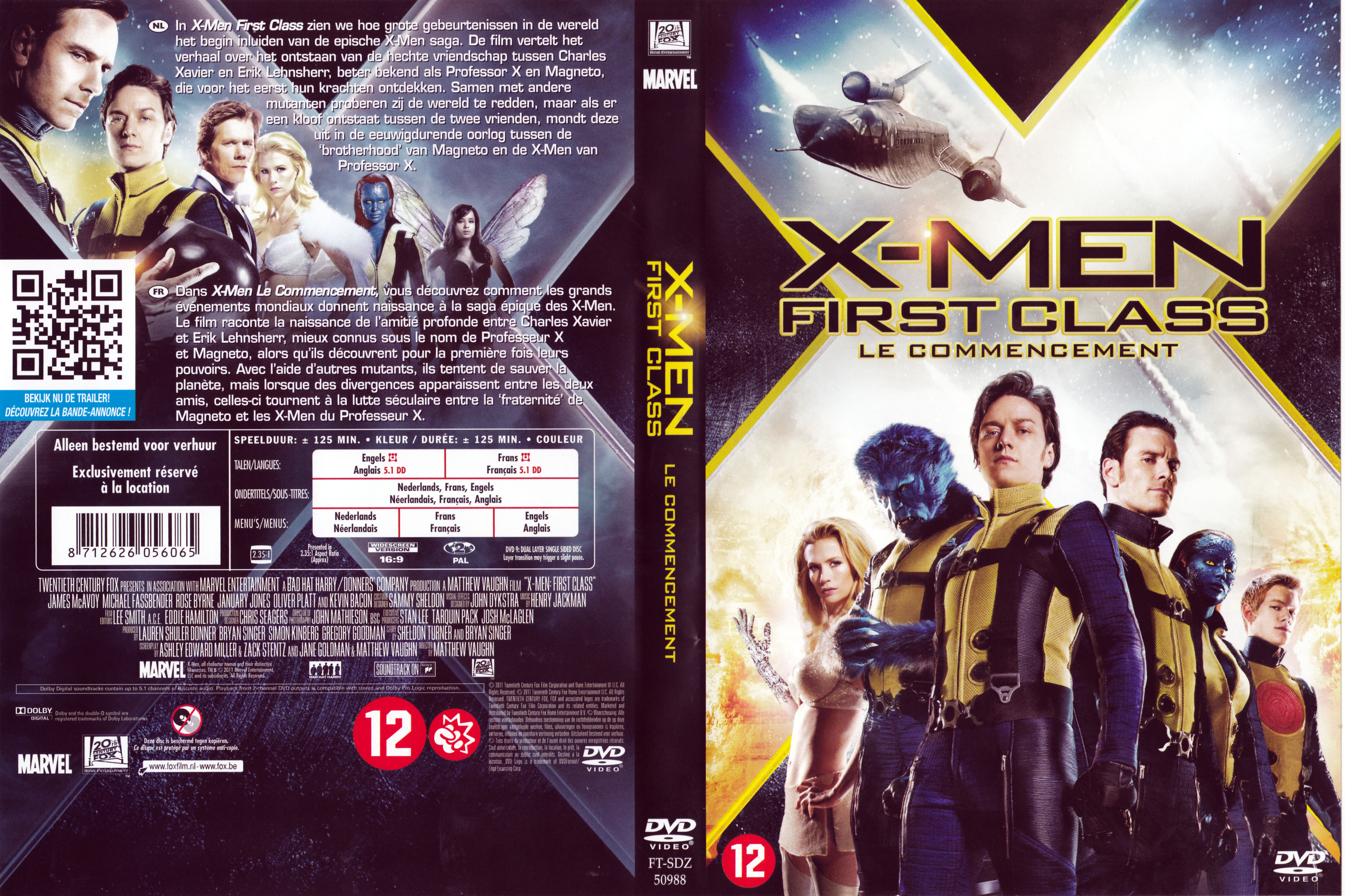 Jaquette DVD X-Men Le commencement
