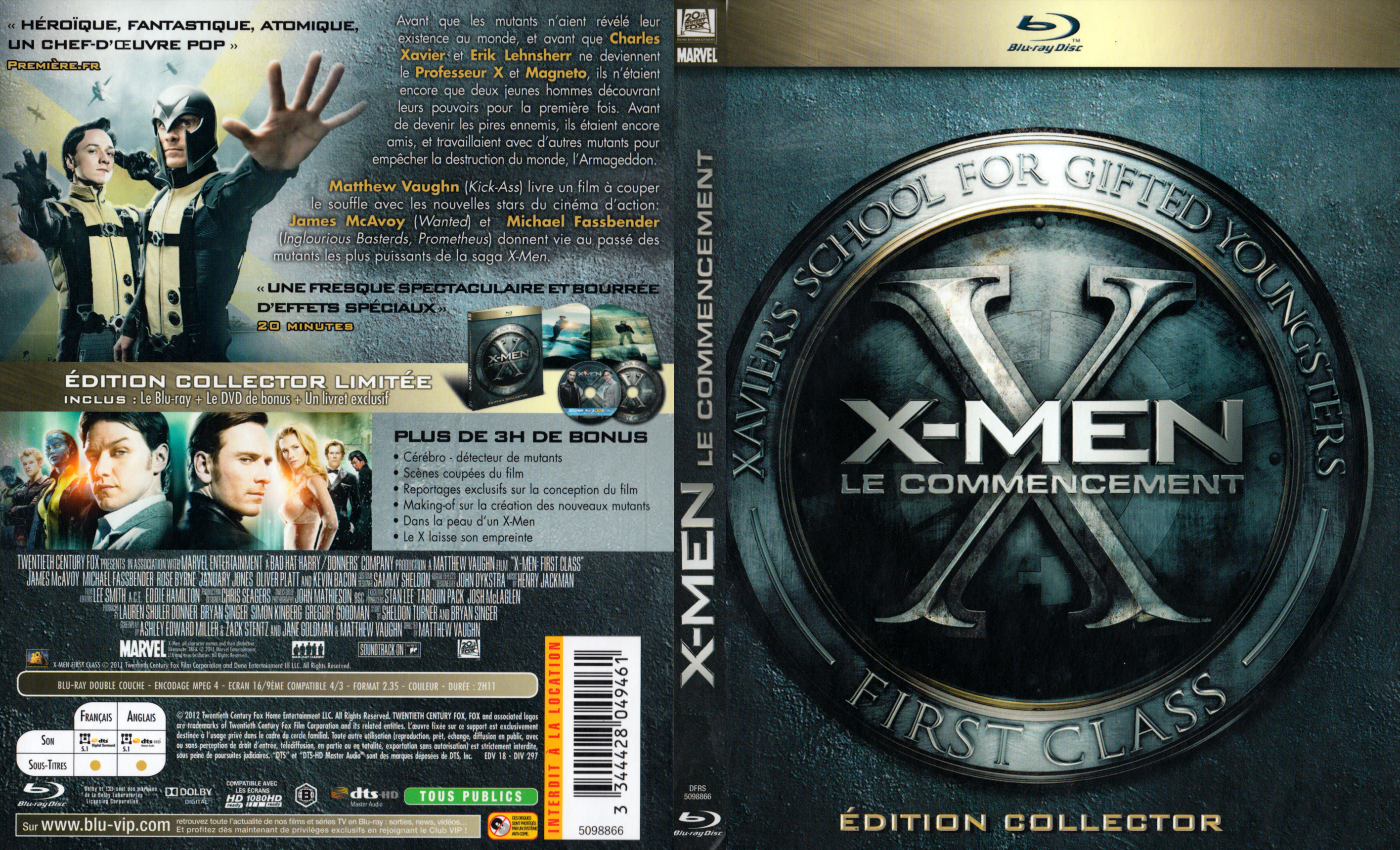 Jaquette DVD X-Men Le commencement (BLU-RAY) v2