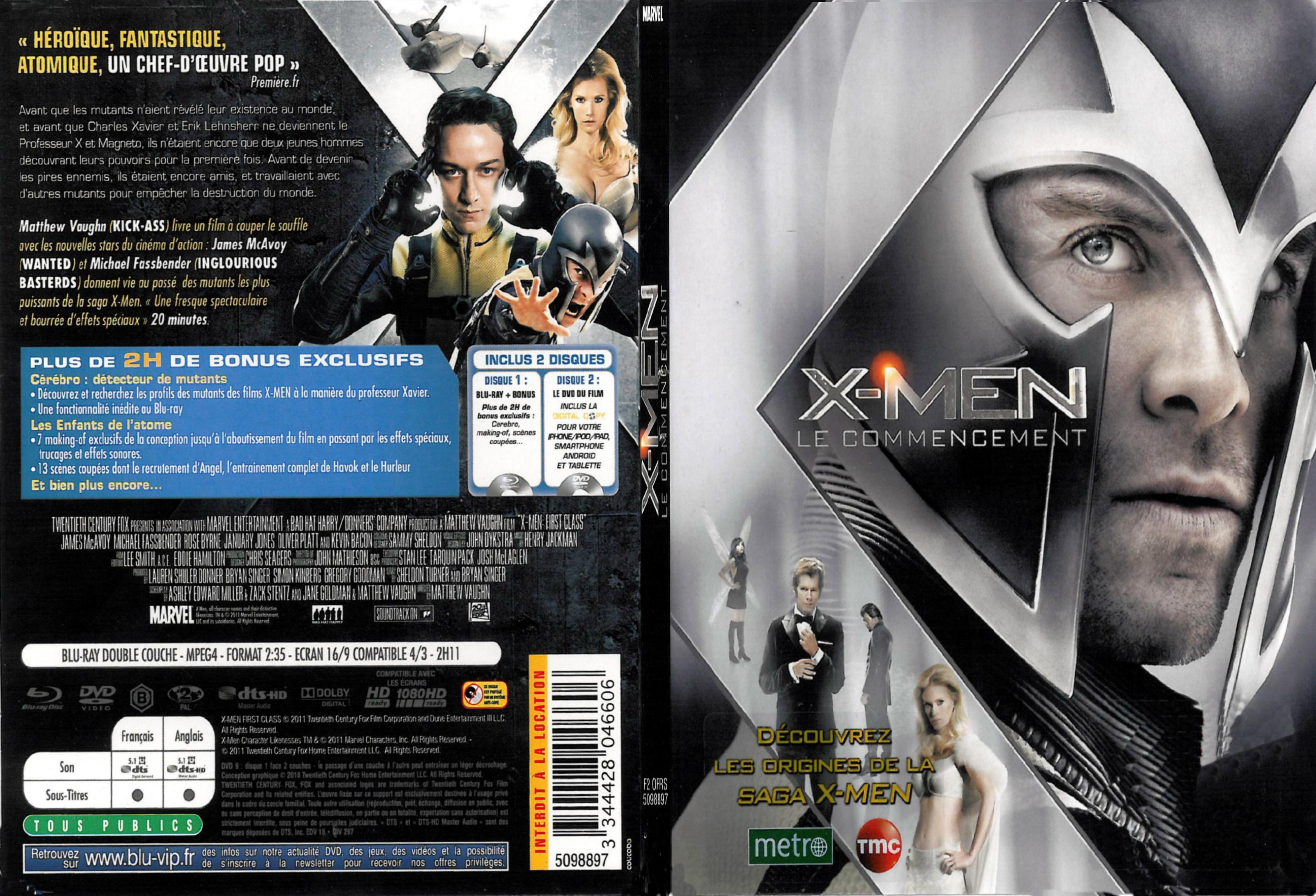 Jaquette DVD X-Men Le commencement - SLIM