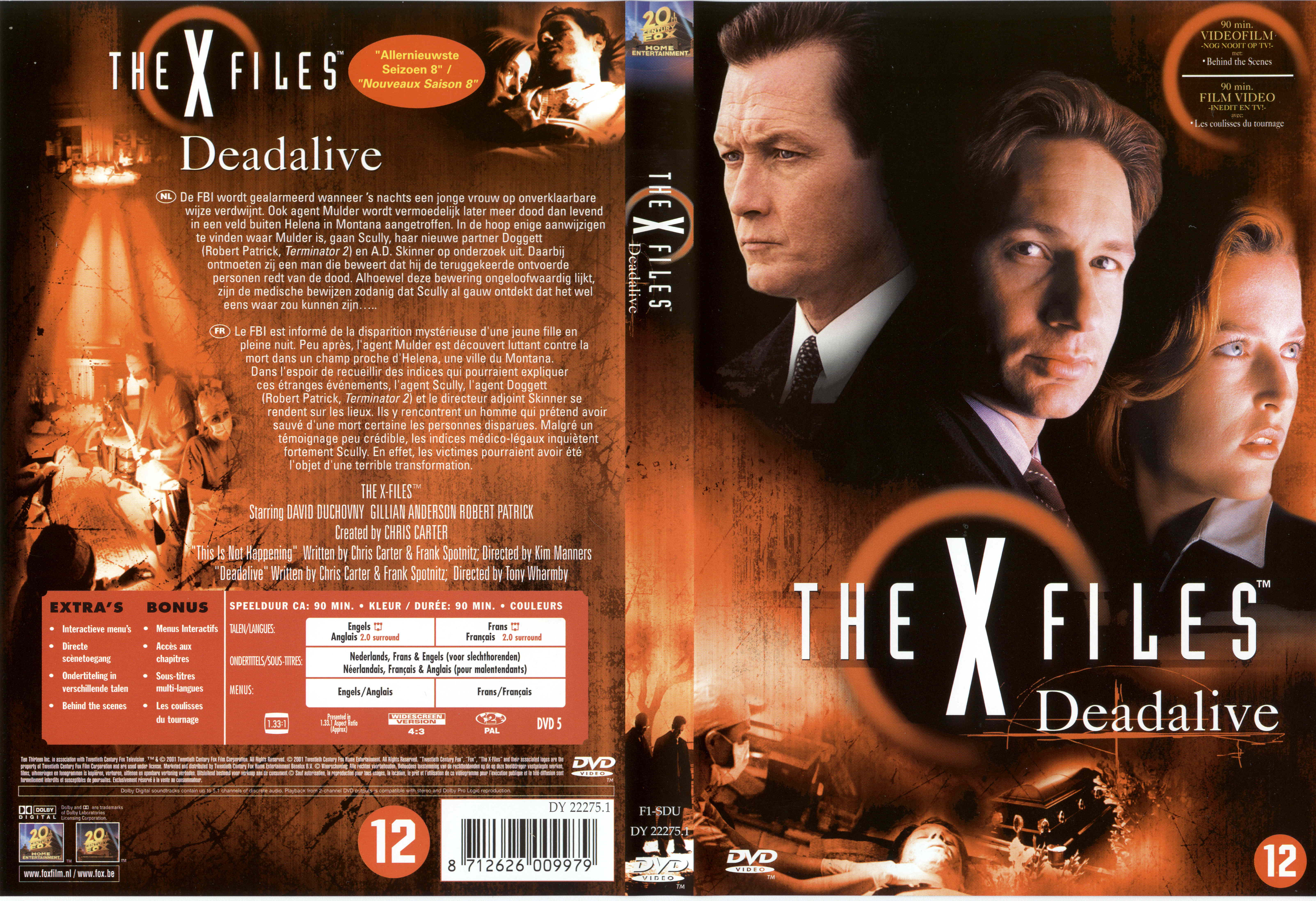 Jaquette DVD X files deadalive v2