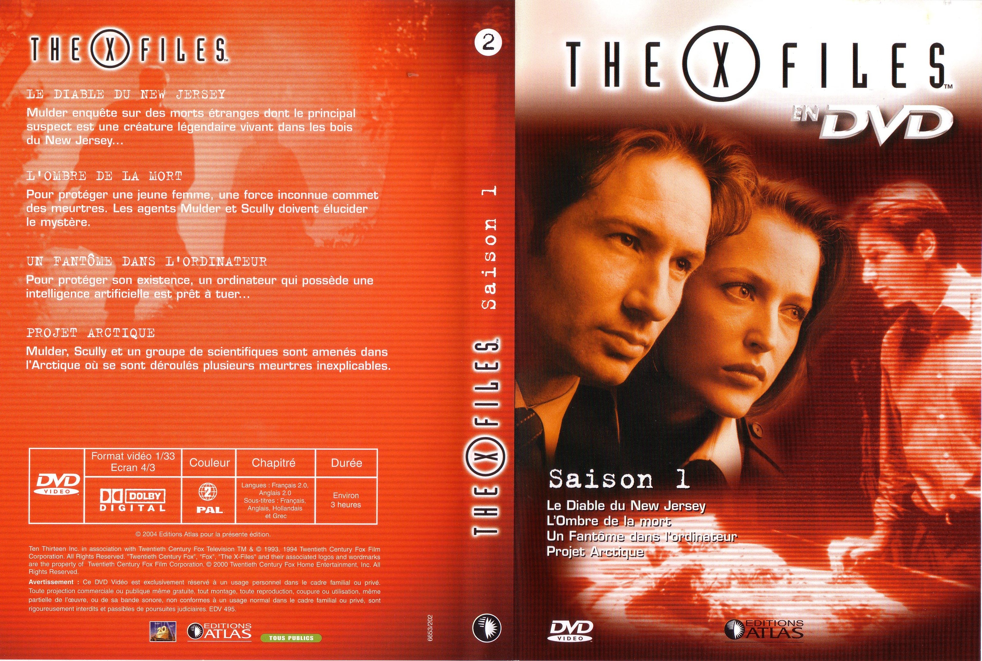 Jaquette DVD X files saison 1 DVD 2