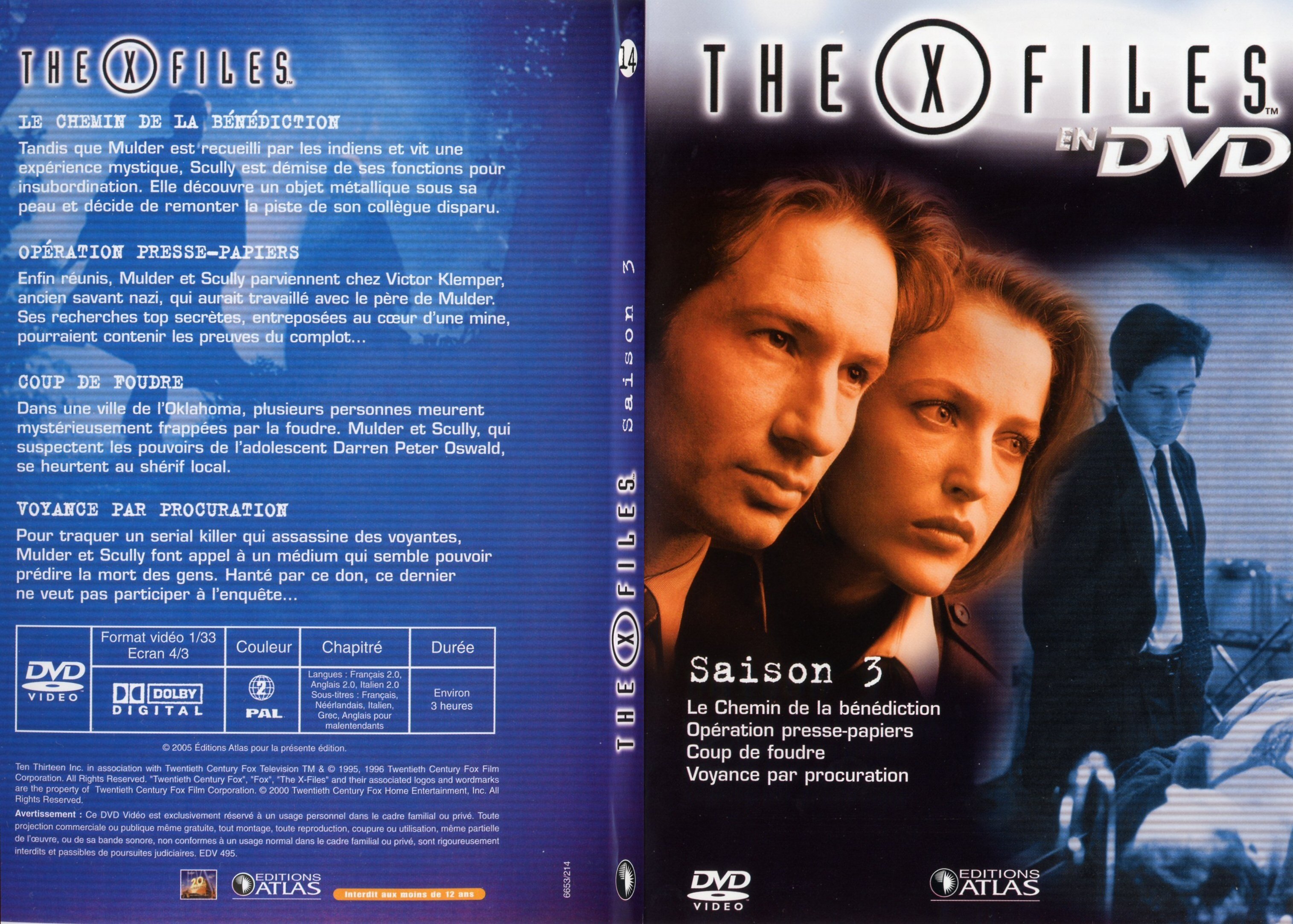 Jaquette DVD X files saison 2 DVD 14 - SLIM