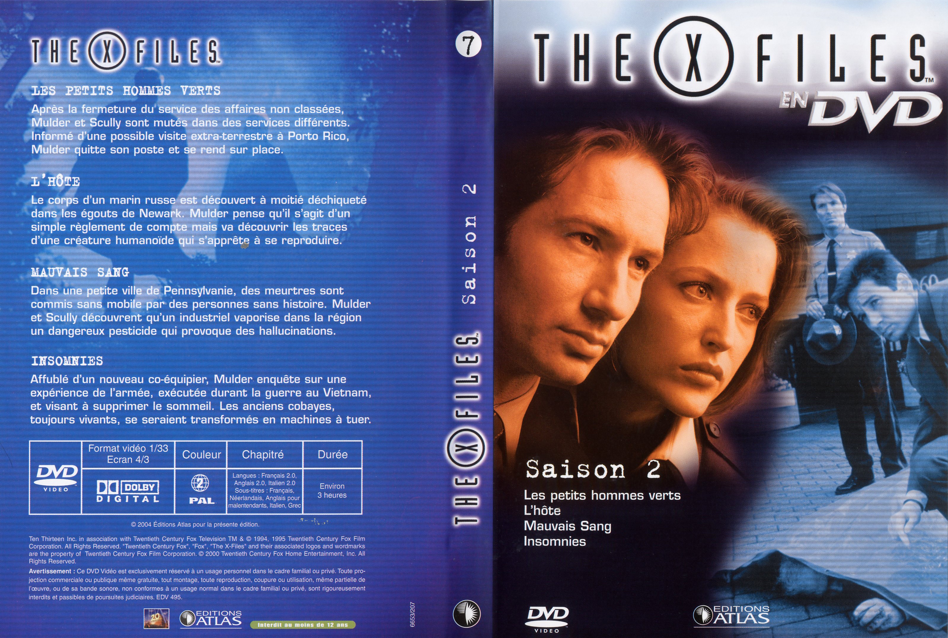 Jaquette DVD X files saison 2 DVD 7