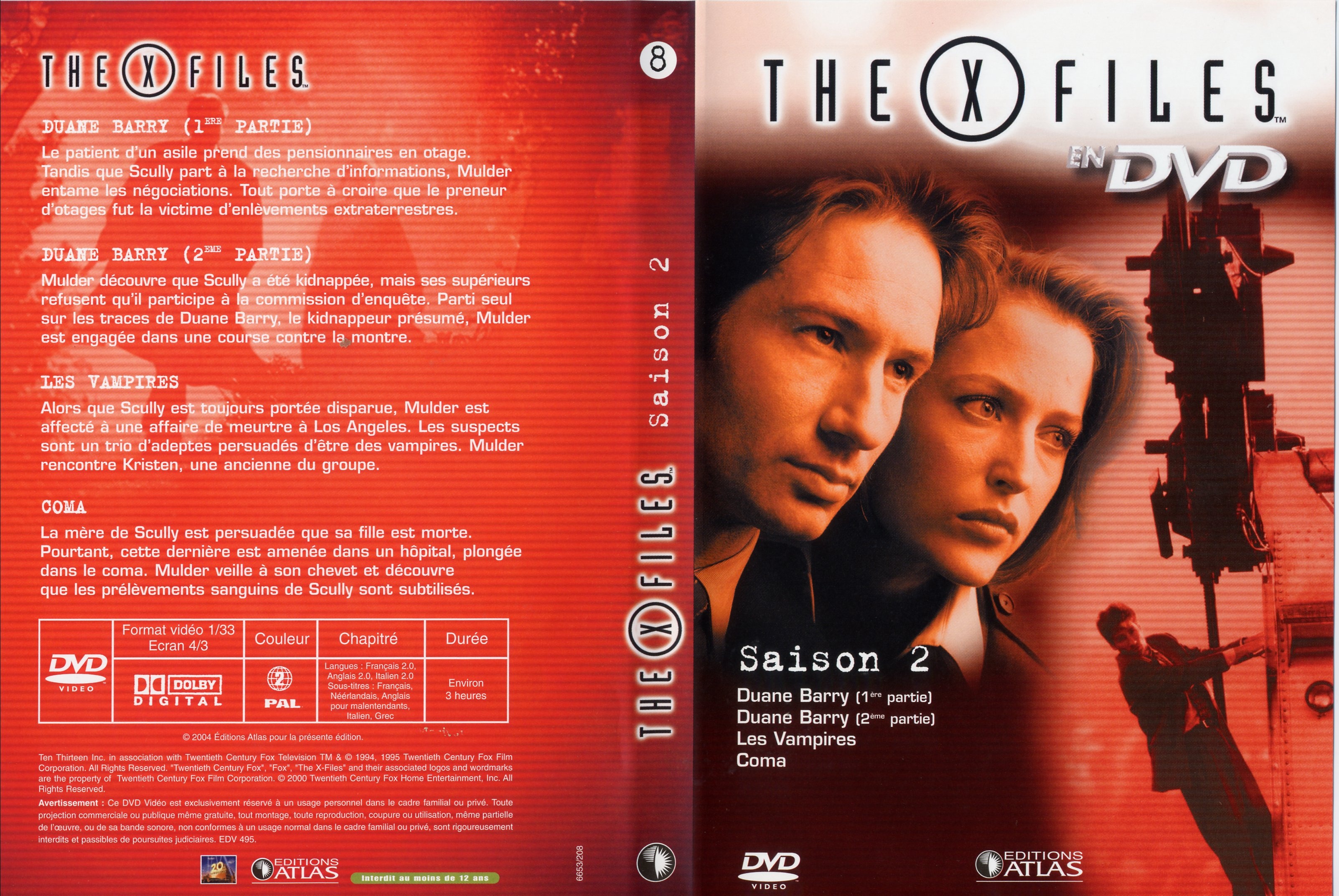 Jaquette DVD X files saison 2 DVD 8