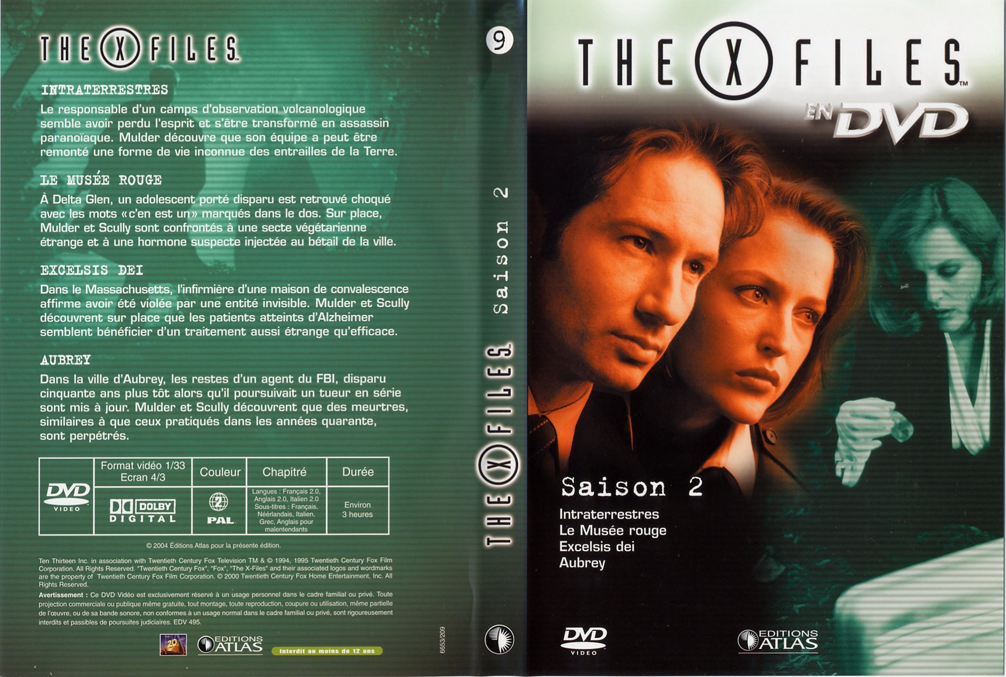 Jaquette DVD X files saison 2 DVD 9