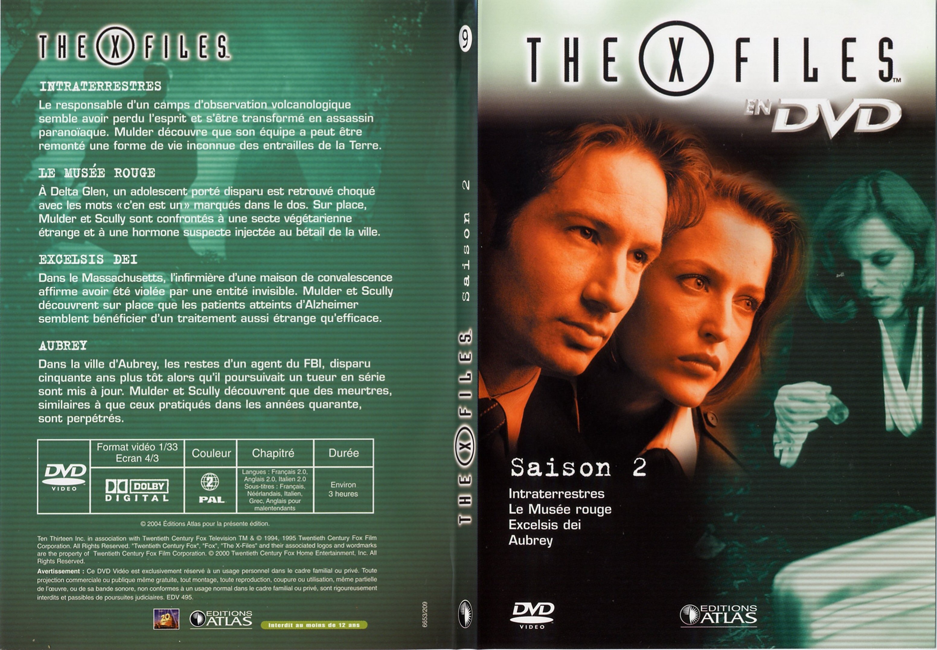 Jaquette DVD X files saison 2 DVD 9 - SLIM