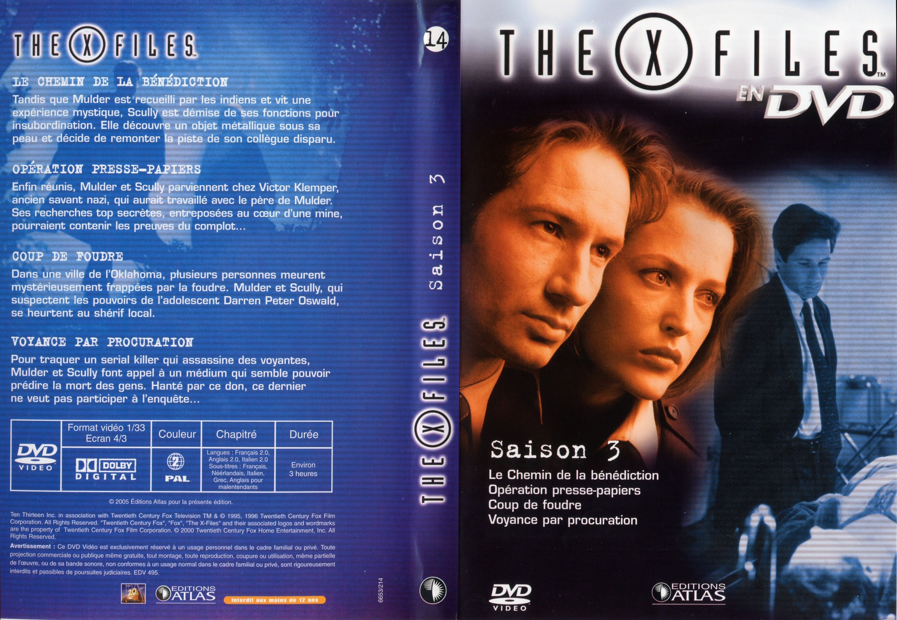 Jaquette DVD X files saison 3 DVD 14