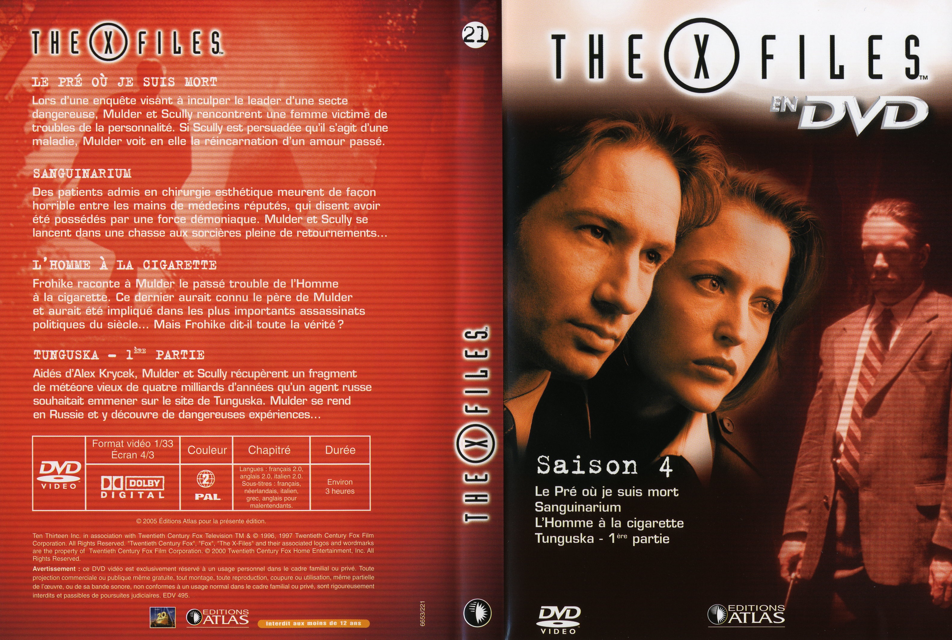 Jaquette DVD X files saison 4 DVD 21