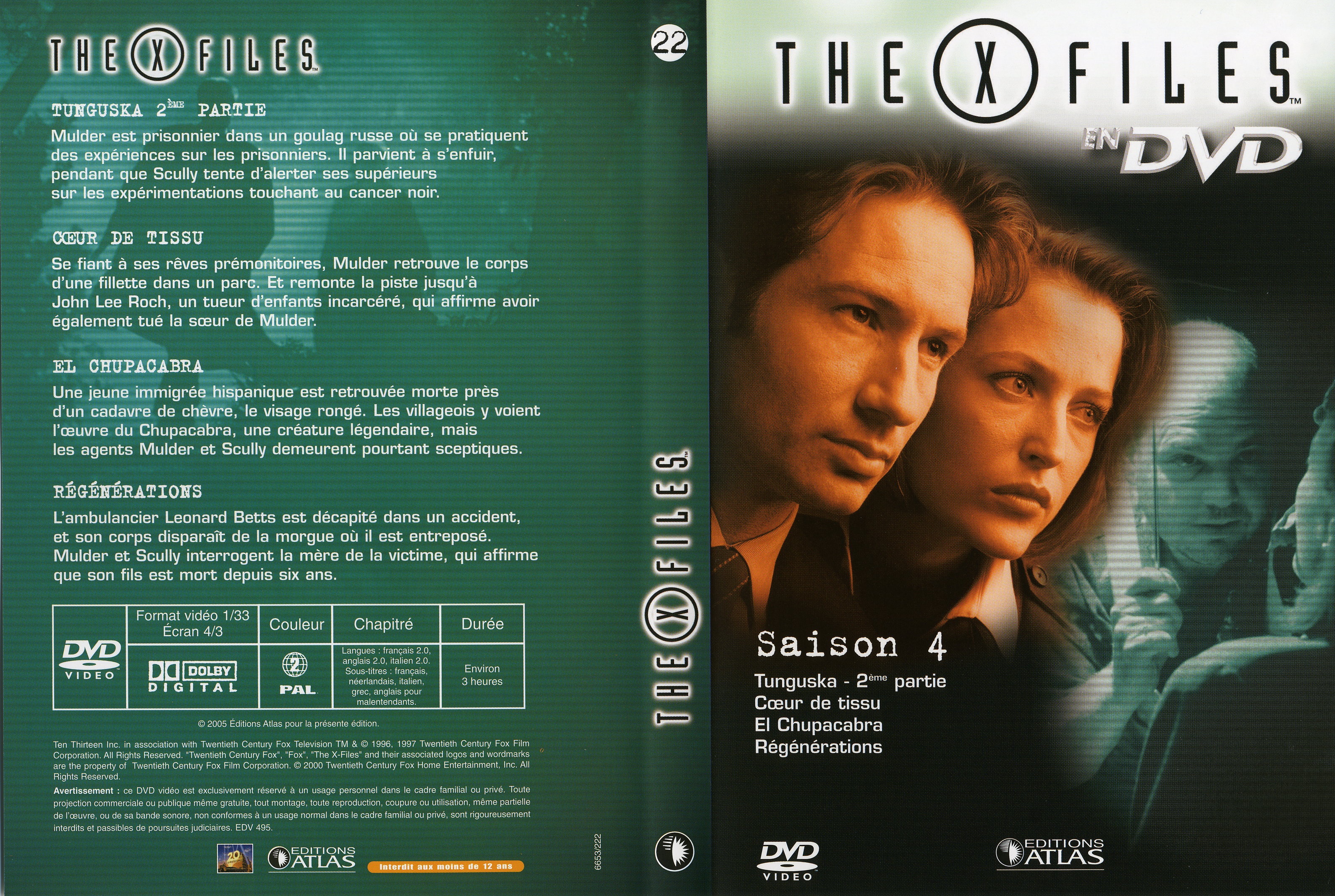 Jaquette DVD X files saison 4 DVD 22