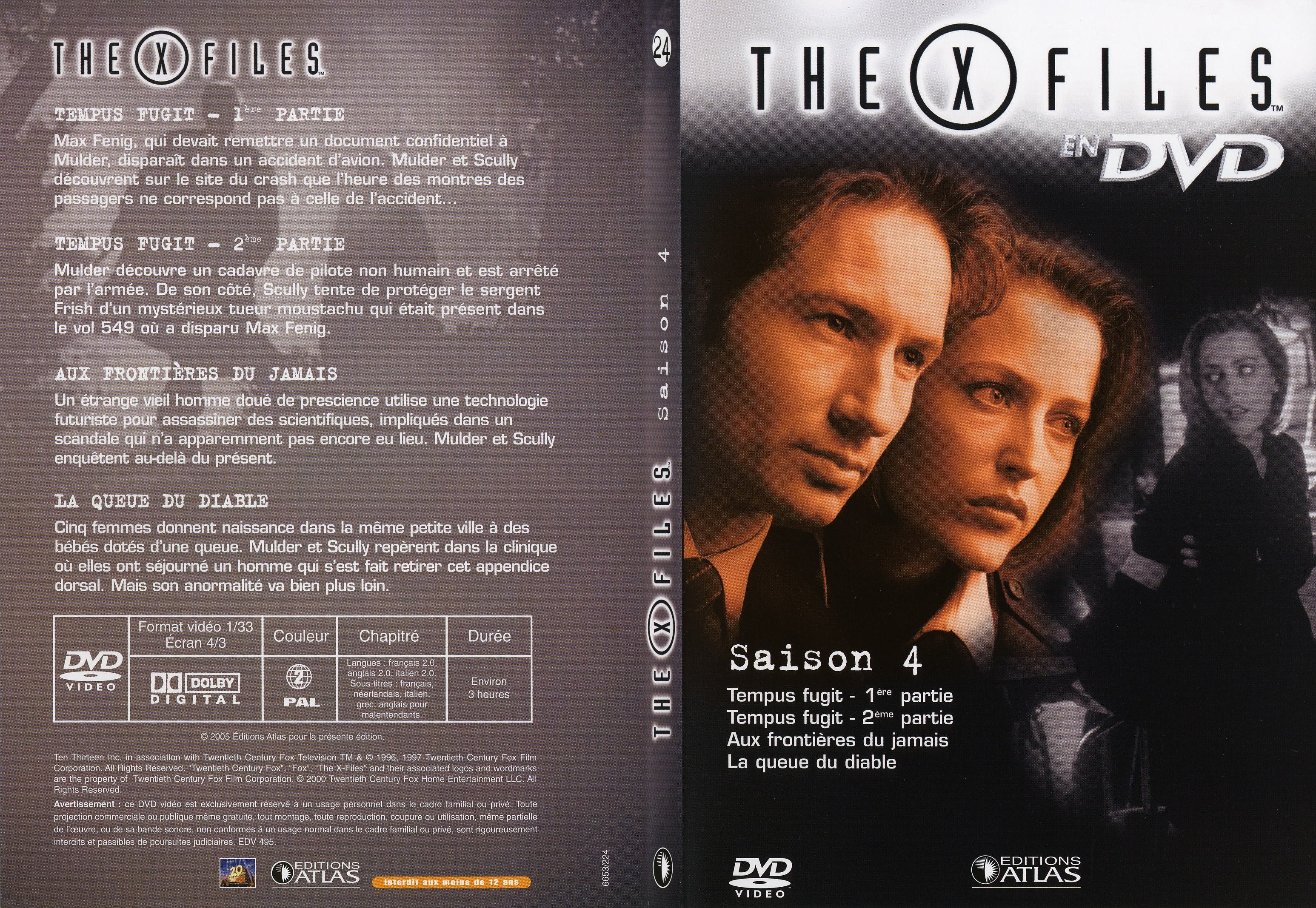 Jaquette DVD X files saison 4 DVD 24 - SLIM