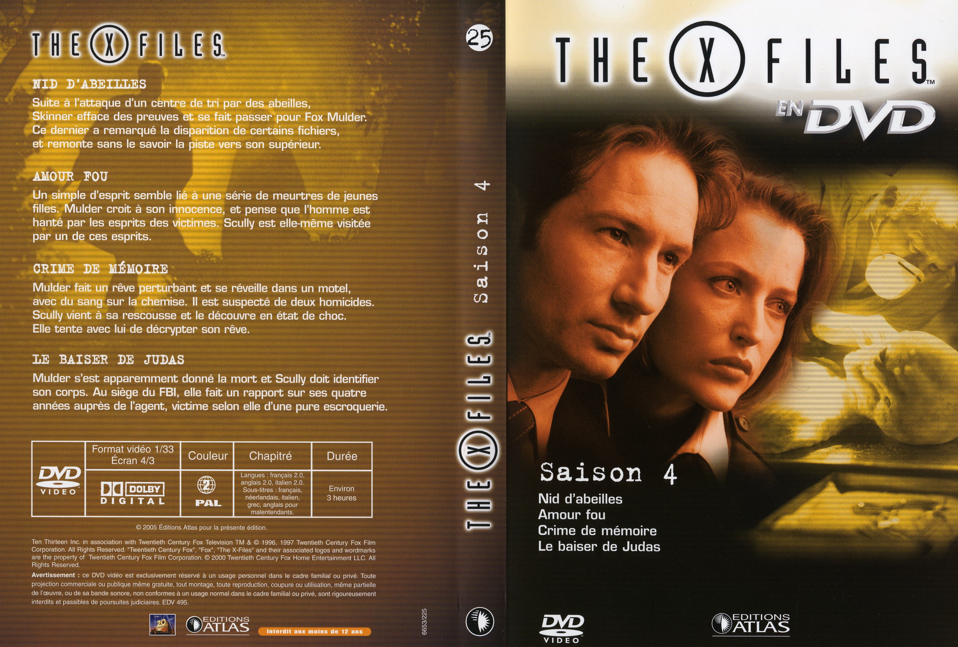 Jaquette DVD X files saison 4 DVD 25