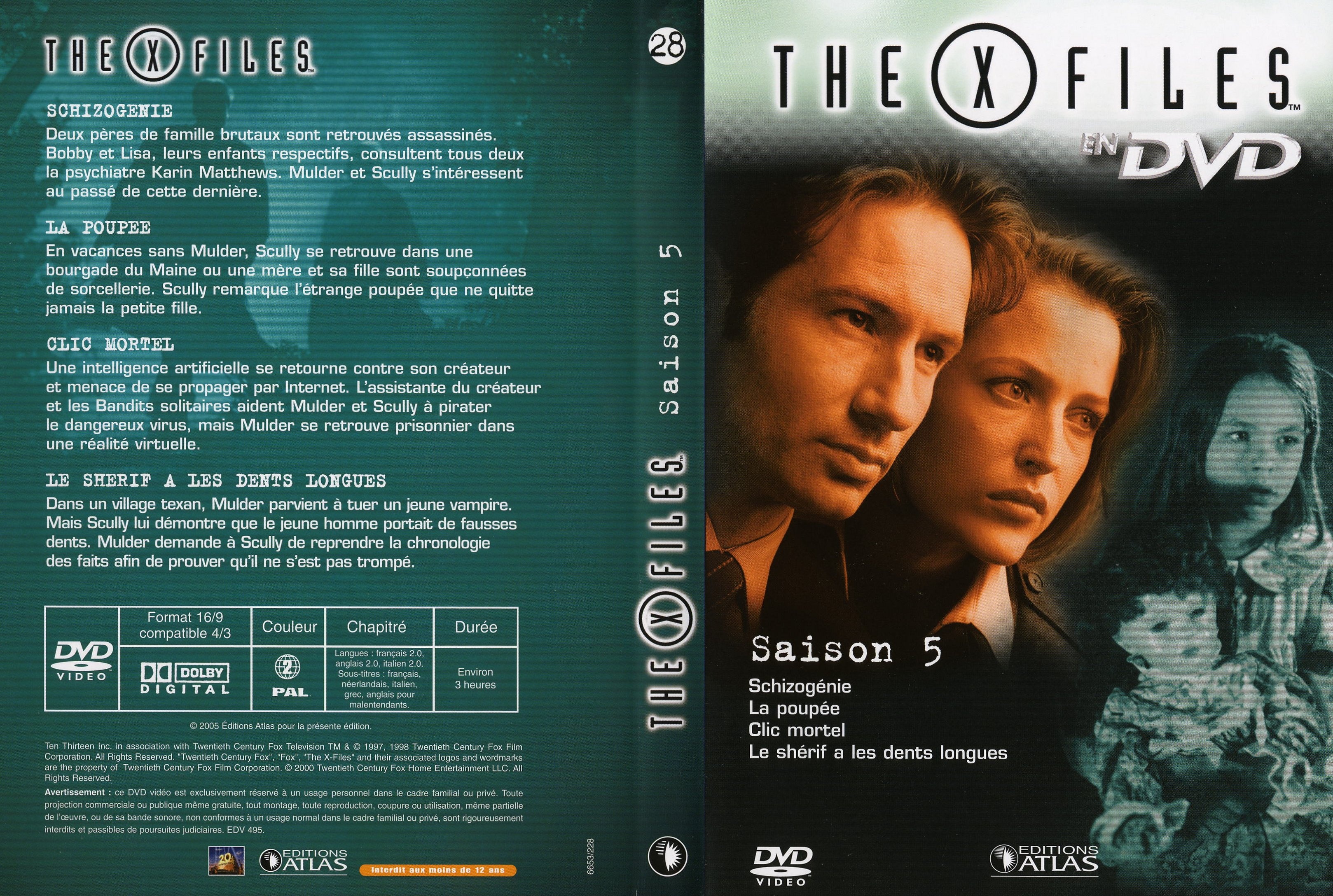 Jaquette DVD X files saison 5 DVD 28