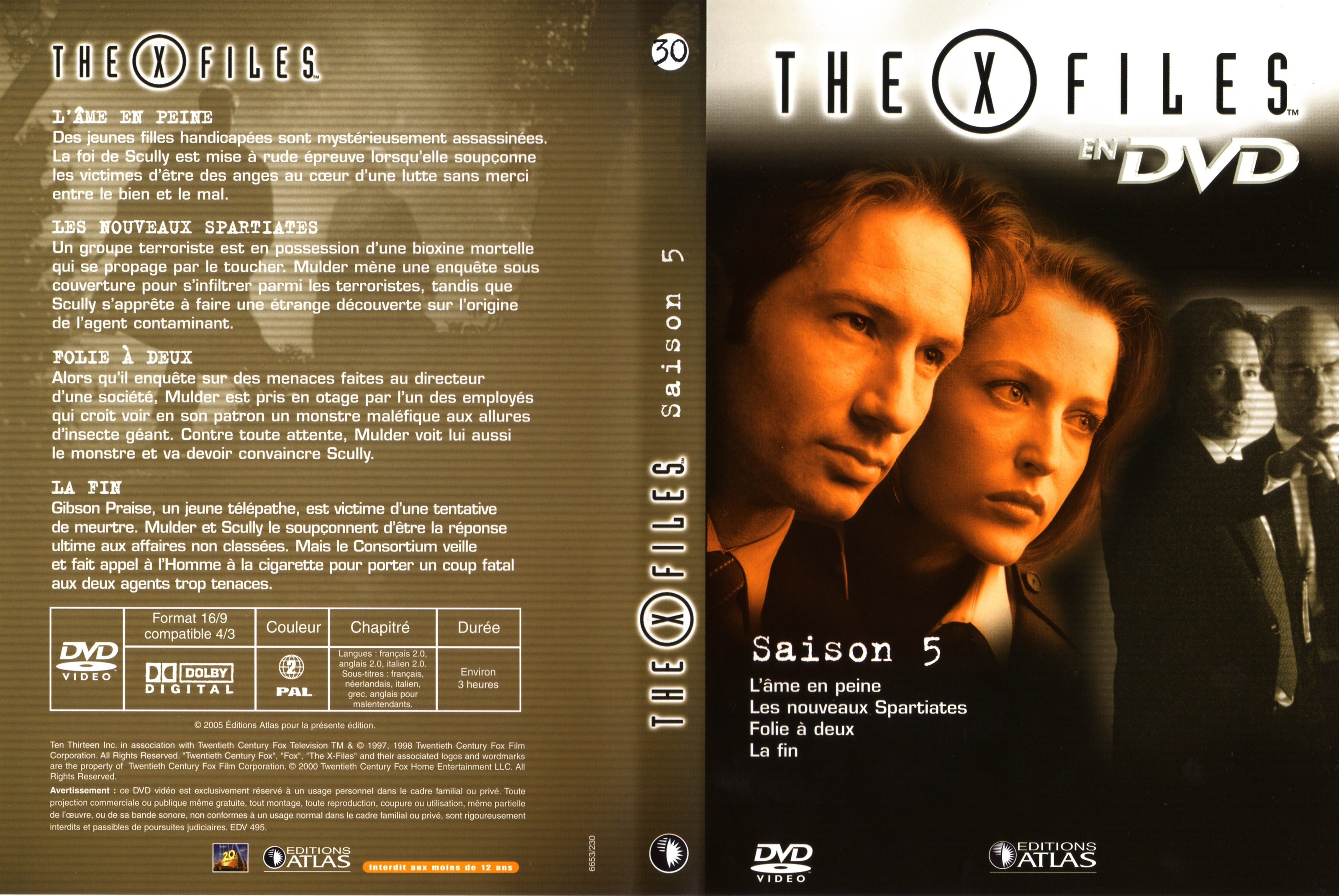 Jaquette DVD X files saison 5 DVD 30